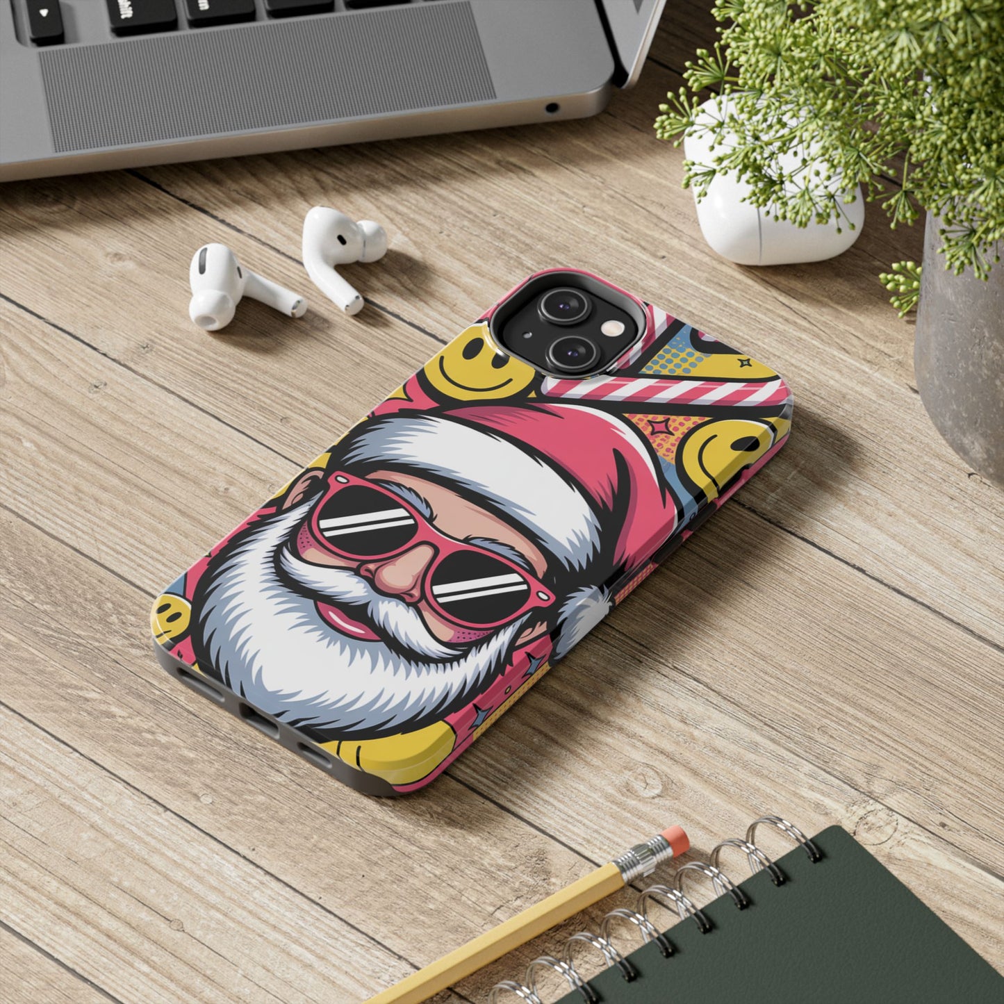 Pop Art Santa Sunglasses Tough Phone Case for Holiday Vibes
