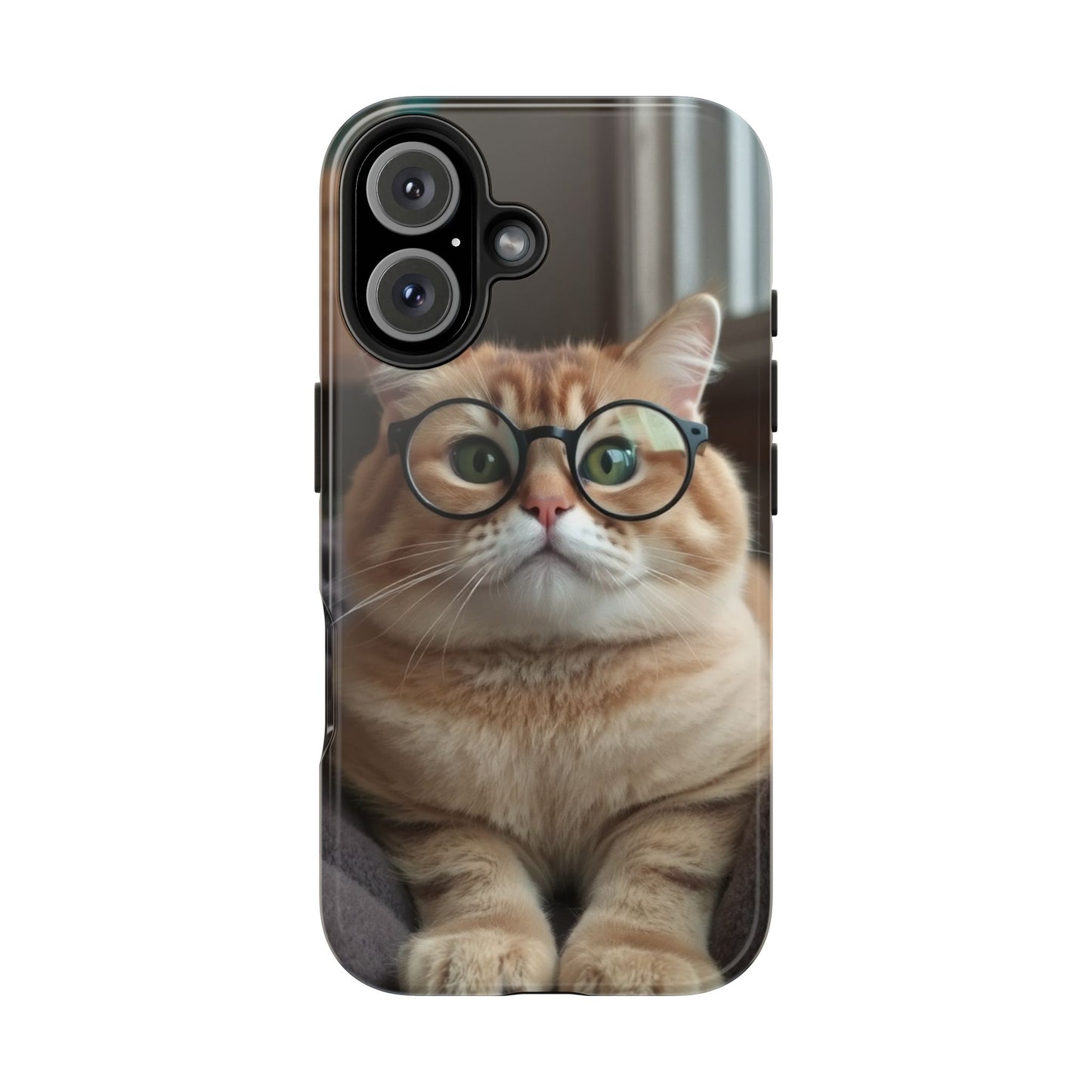 Cute Cat Glasses Tough Phone Case - Fun & Stylish Protection for Cat Lovers