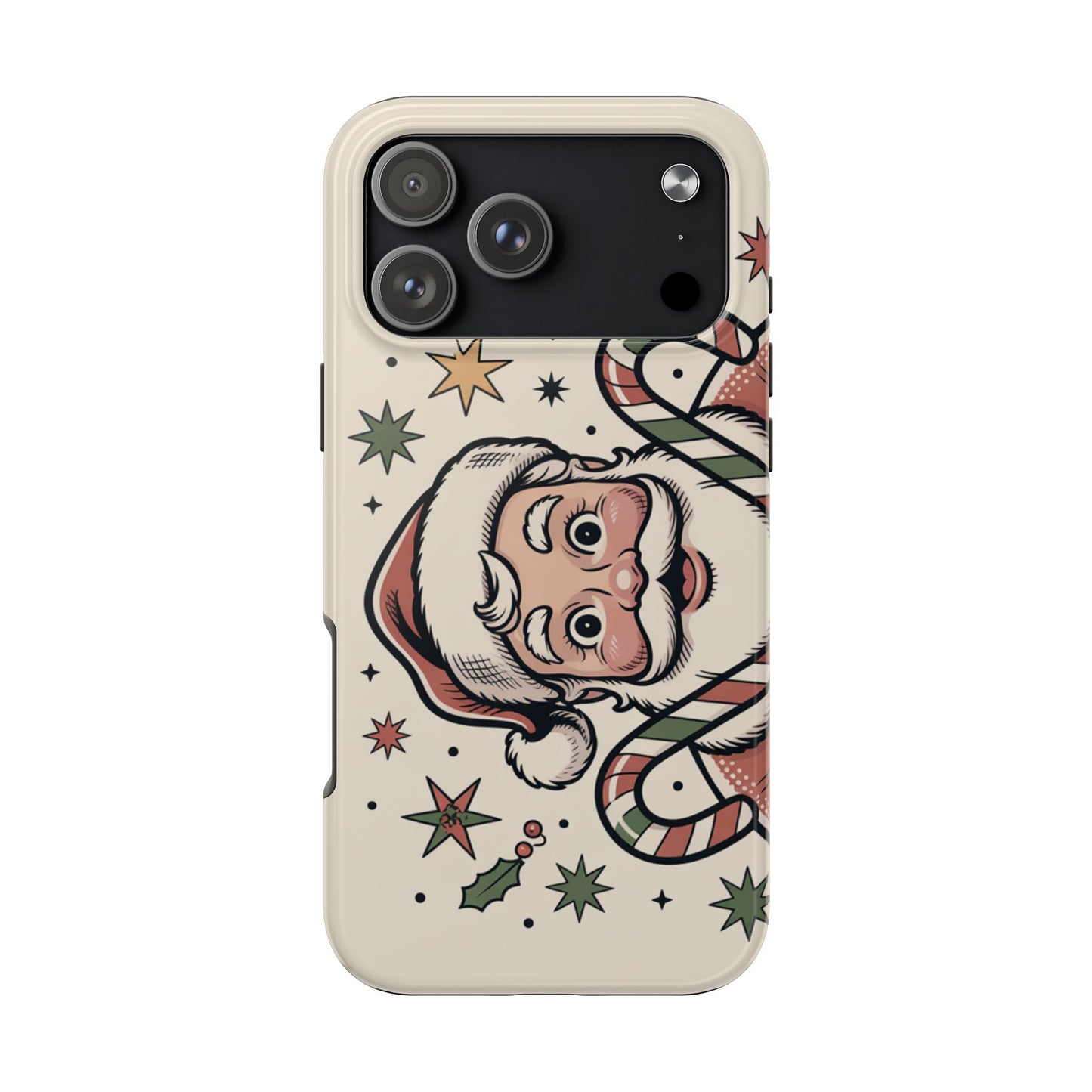 Retro Santa Tough Phone Case - Festive Holiday Design