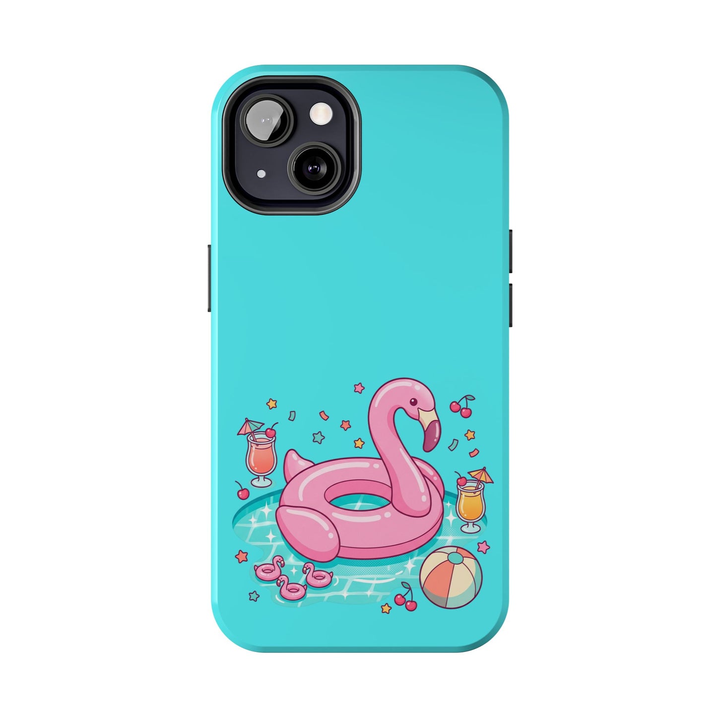 Flamingo Pool Party iPhone Case