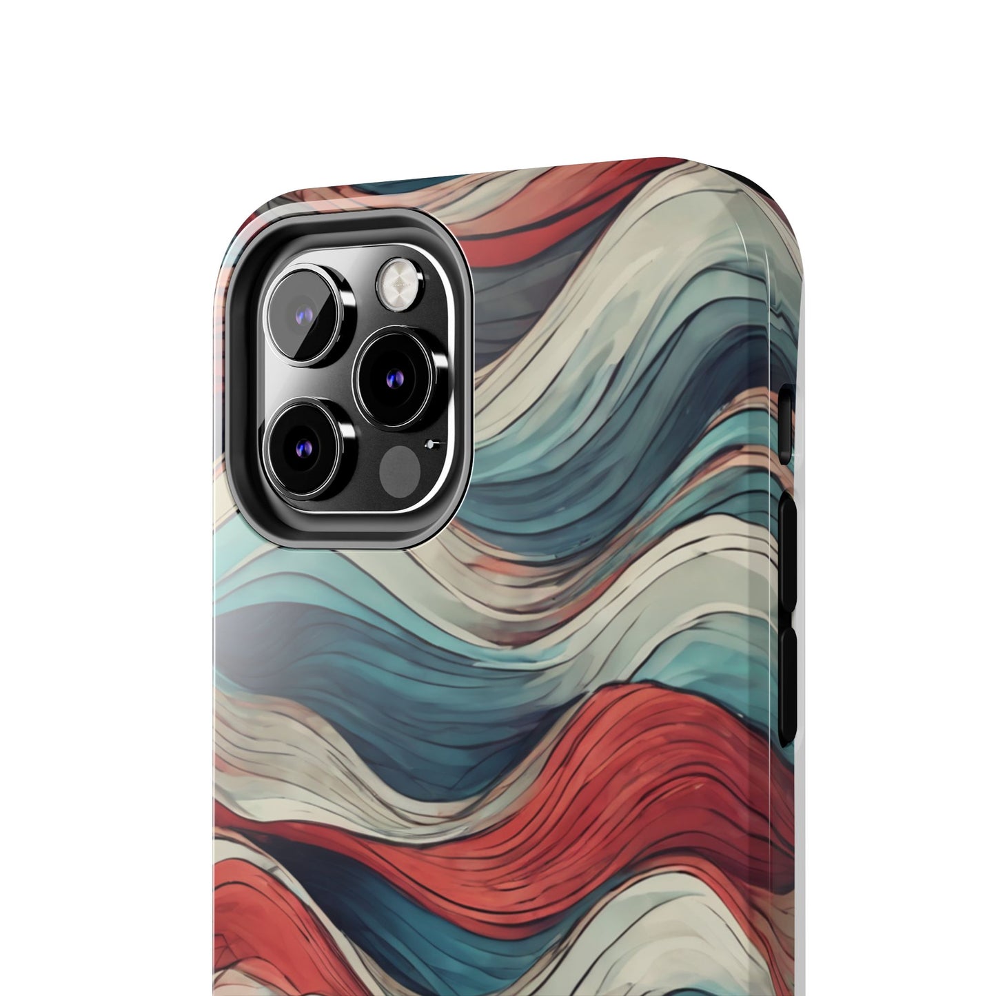 Abstract Waves Tough Phone Case - Stylish & Durable Phone Protection - for iPhone