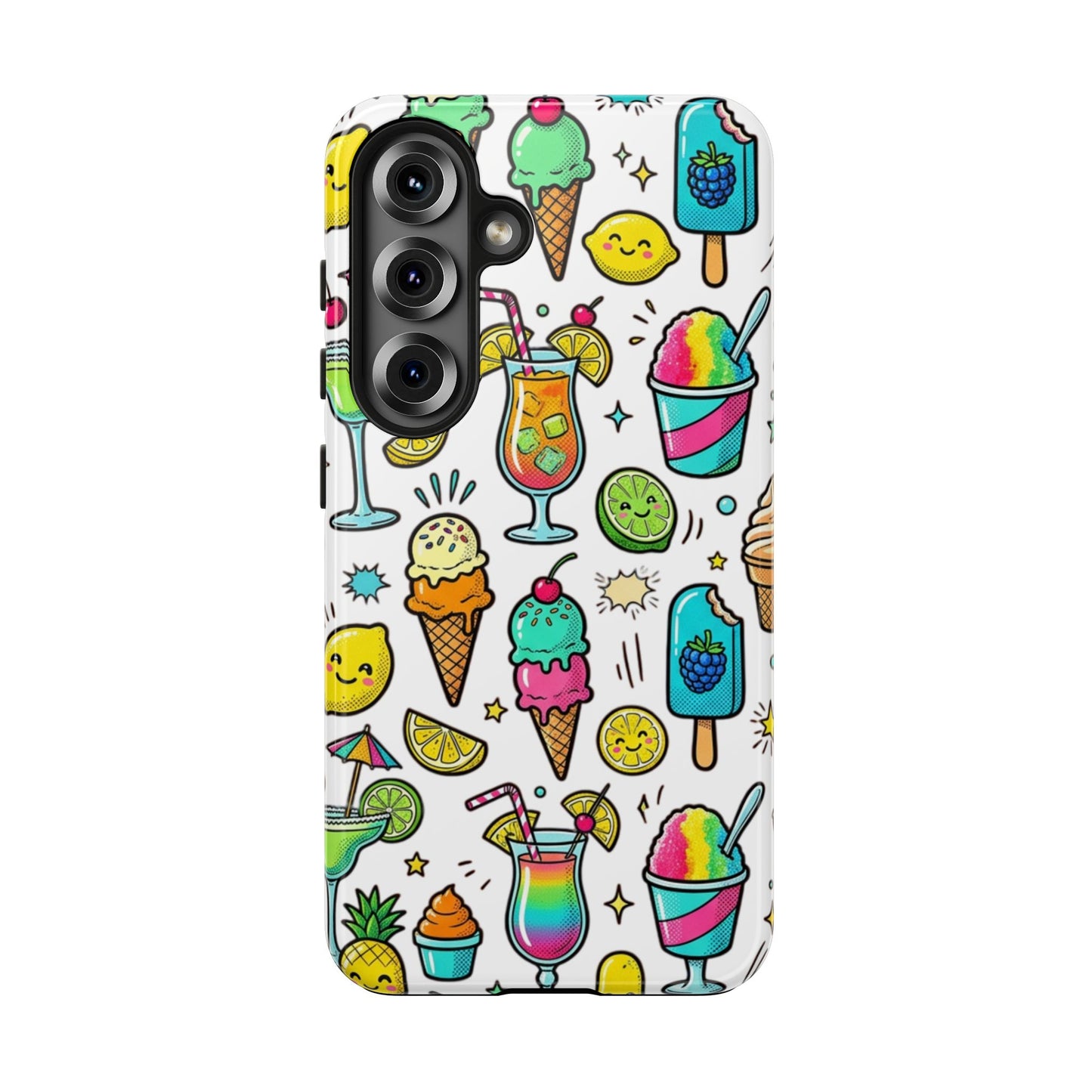 Tough Phone Case — Summer Ice Cream & Cocktails Pattern