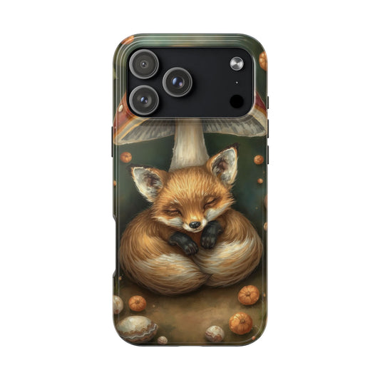 Cute Fox & Mushroom Phone Case - Tough Protective Cover
