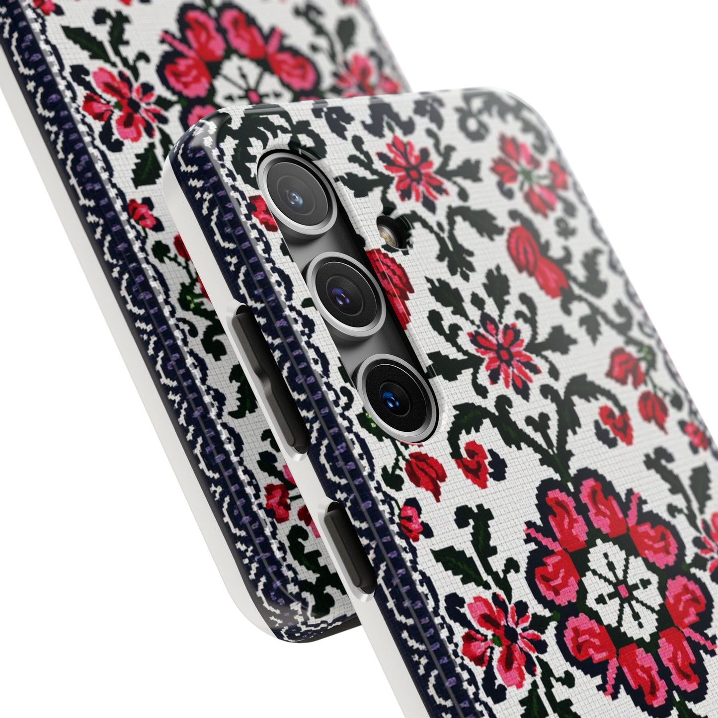 Traditional Knit Floral Design | Tough Phone Case - Durable Protection for iPhone