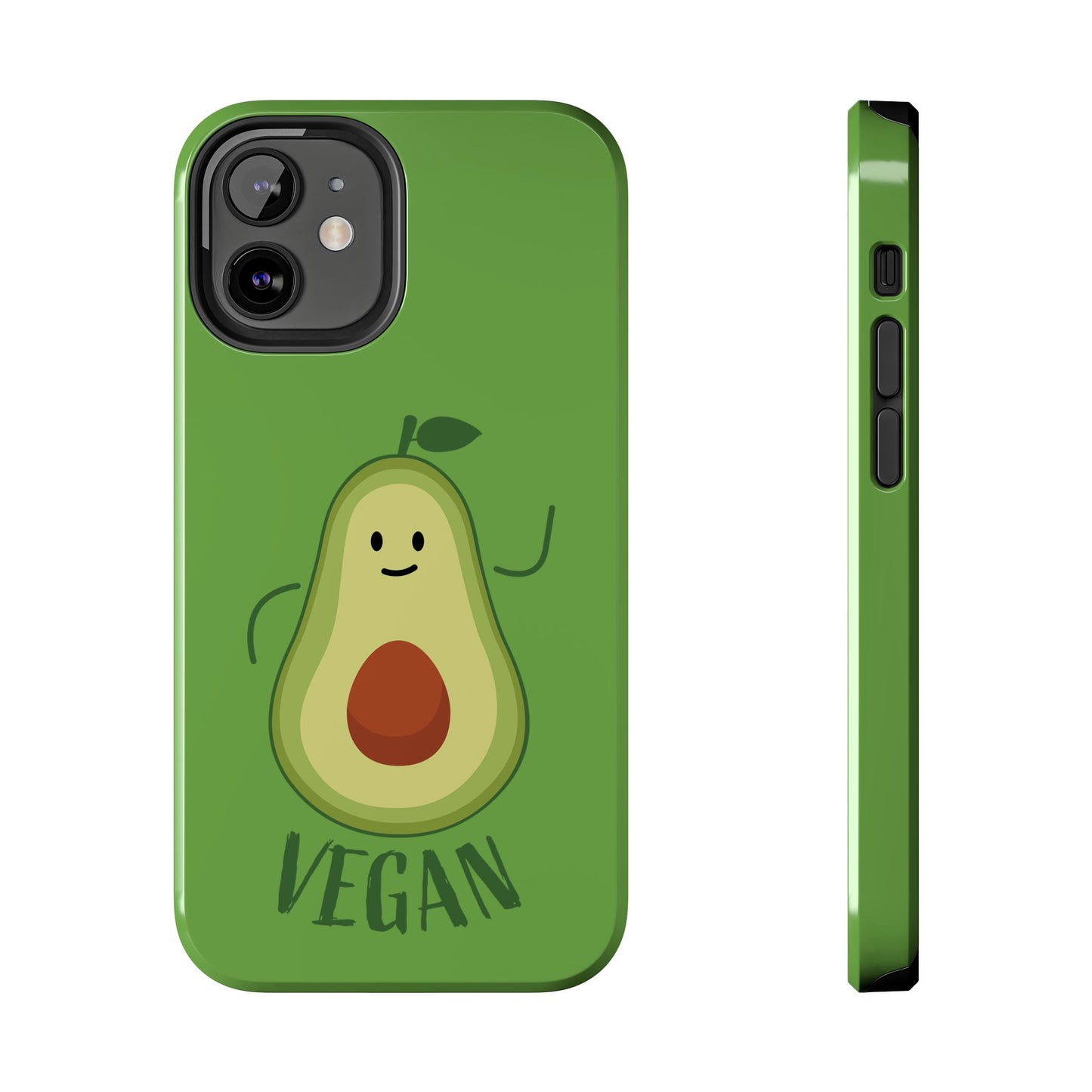 Vegan Avocado Tough Phone Case - Cute & Durable Phone Cover - for iPhone
