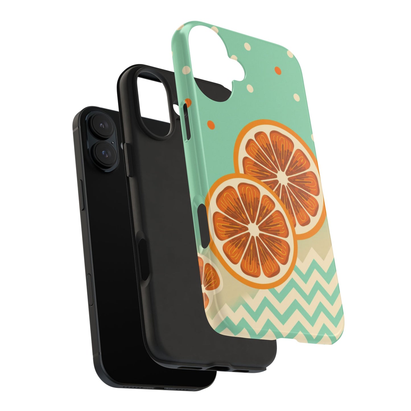 Citrus Vibe Tough Phone Case - Fun Orange Slice Design