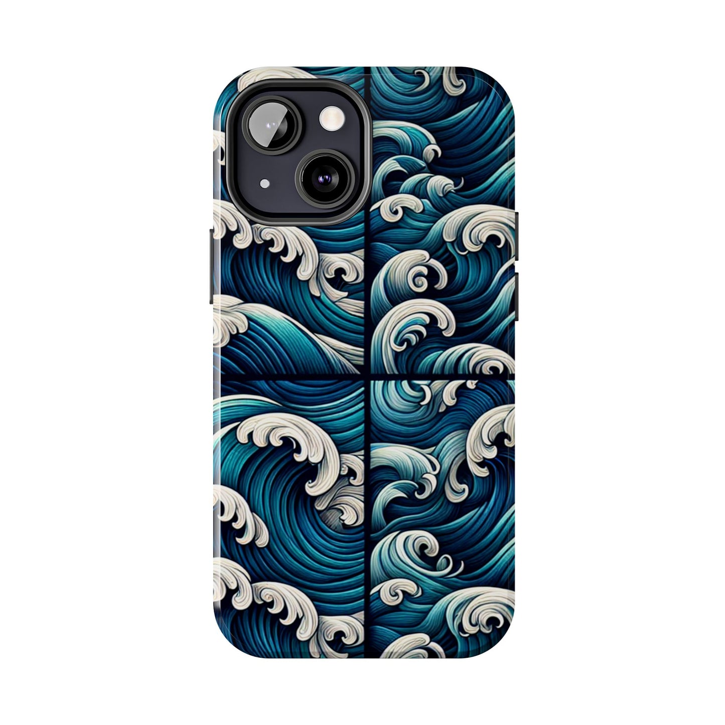 Ocean Waves Tough Phone Case - Durable Protection with Artistic Design - for iPhone