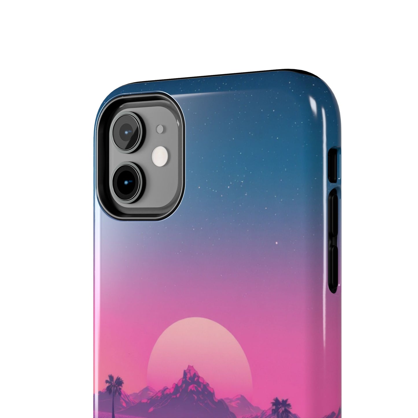 Retro Aesthetic Tough Phone Case - Vibrant Sunset Design