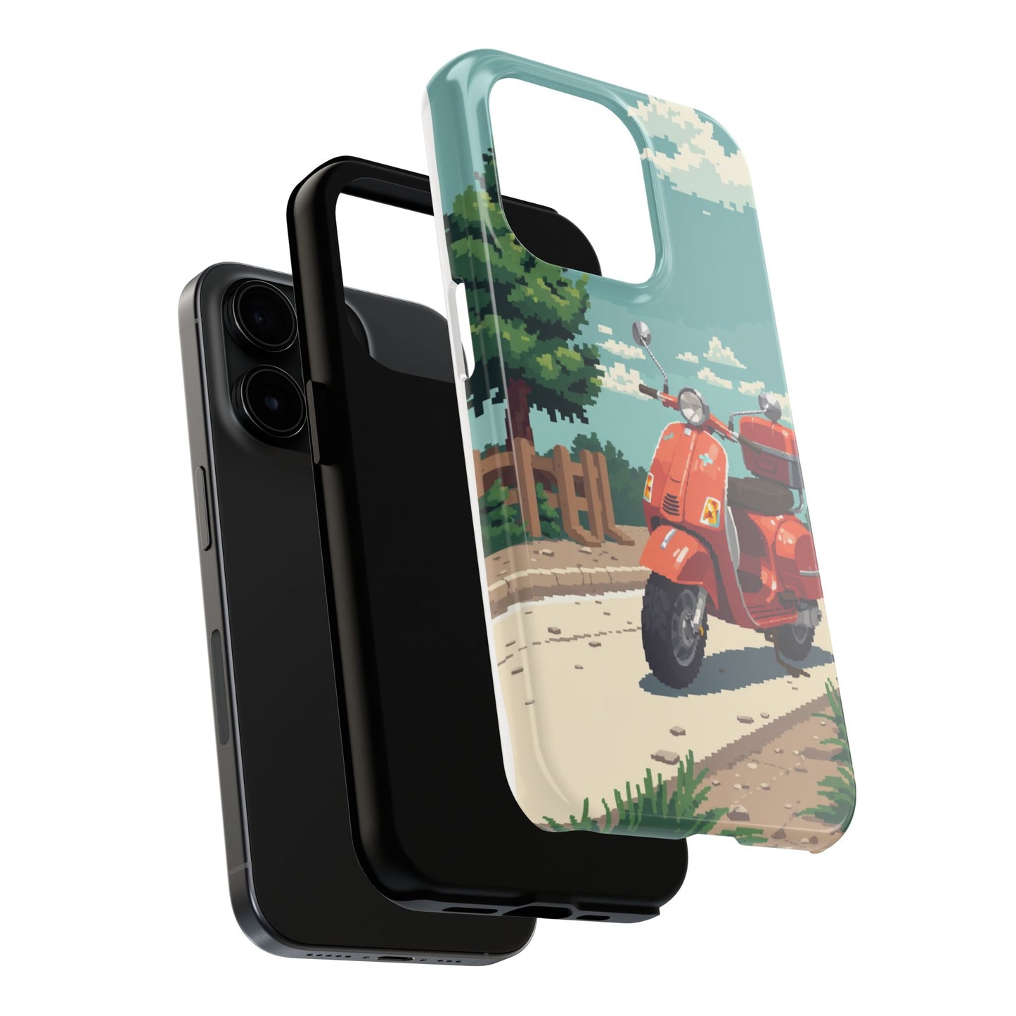 Retro Scooter Phone Case - Tough & Stylish Protection