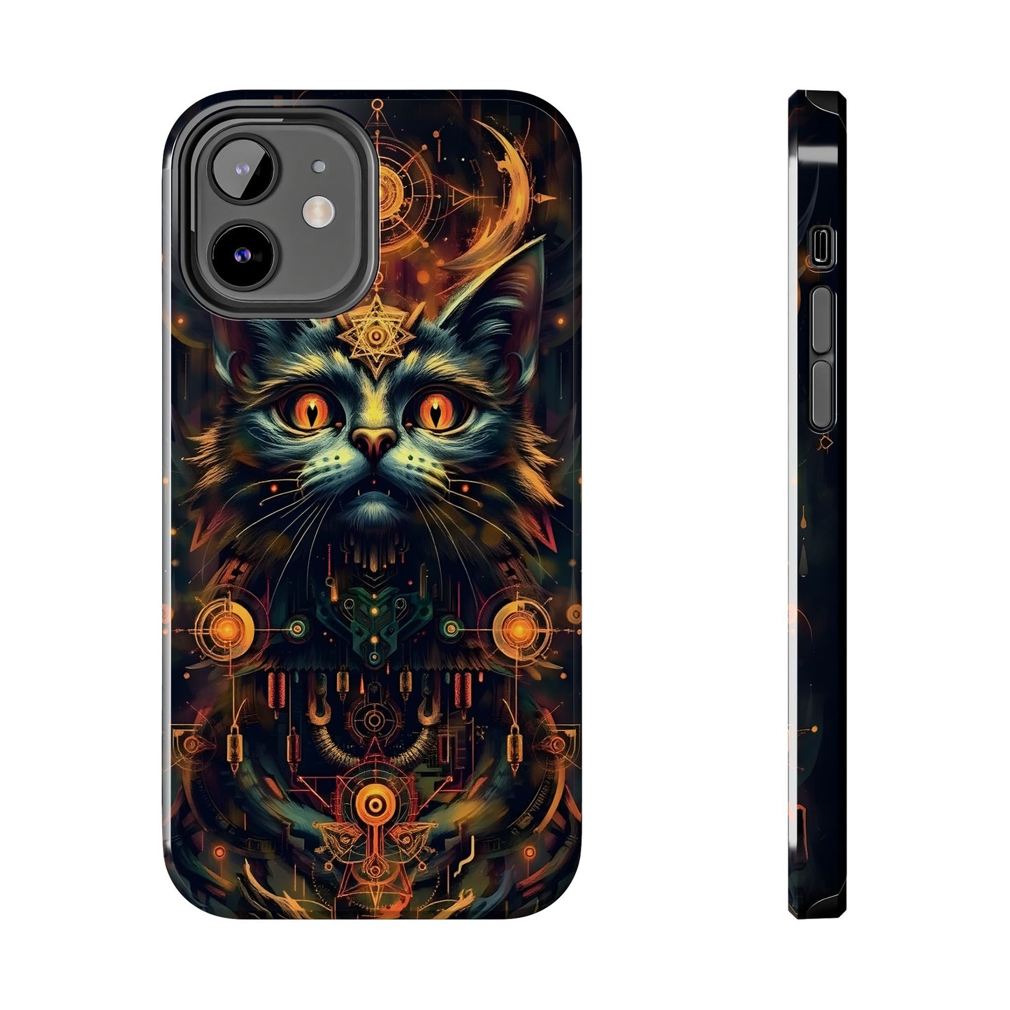 Mystical Cat Queen Tough Phone Case – Unique Protection for Cat Lovers - for iPhone