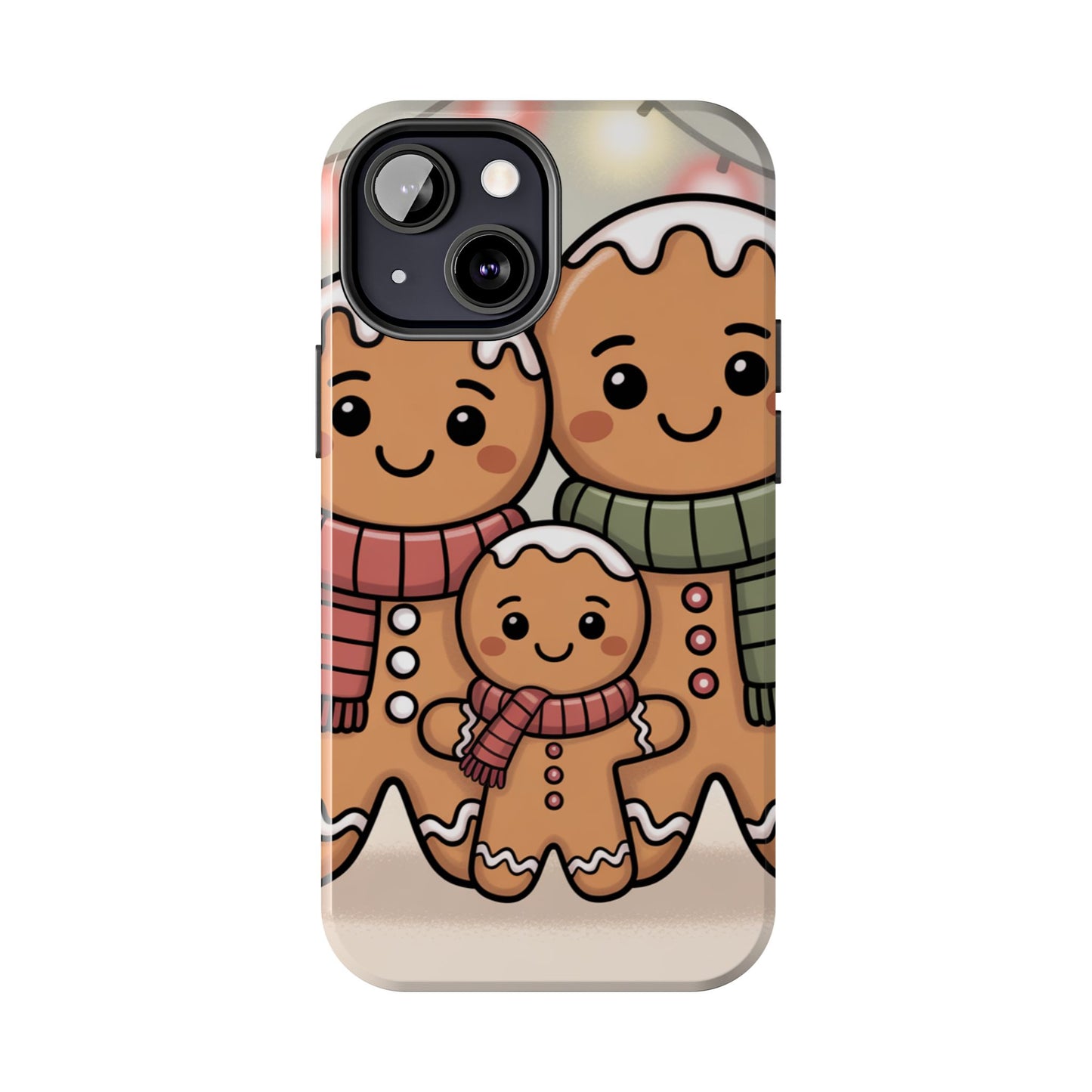 Gingerbread Cartoon Family Tough Phone Case – Festive Holiday Protection