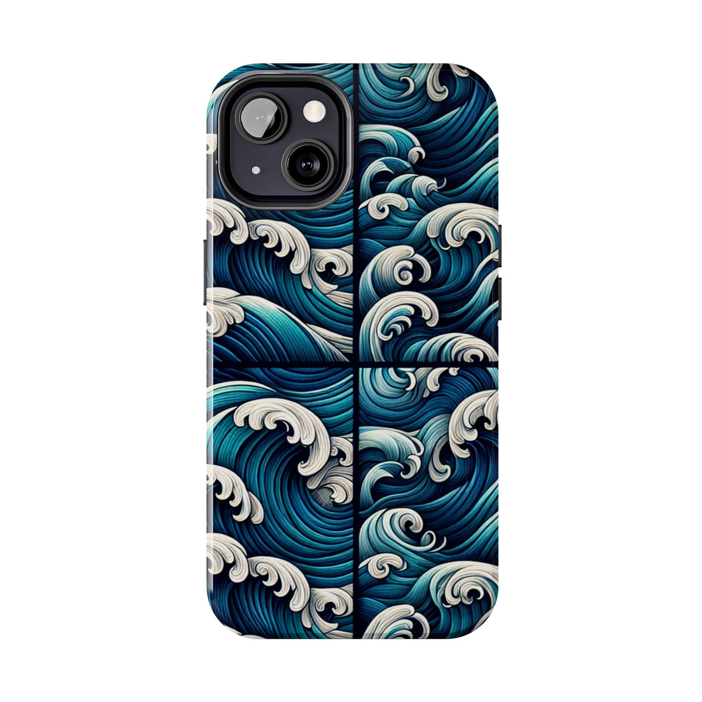 Ocean Waves Tough Phone Case - Durable Protection with Artistic Design - for iPhone