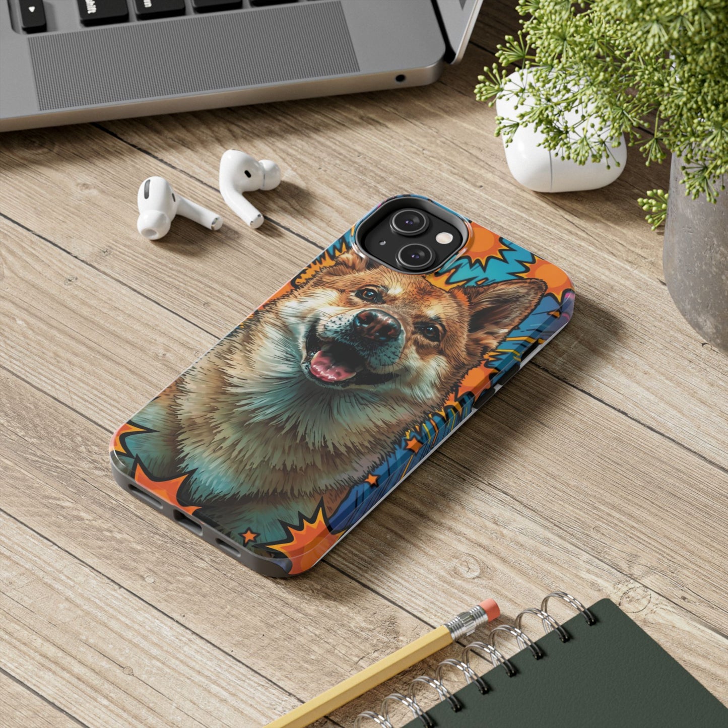 Vibrant Corgi Tough Phone Case - Fun Design for Pet Lovers