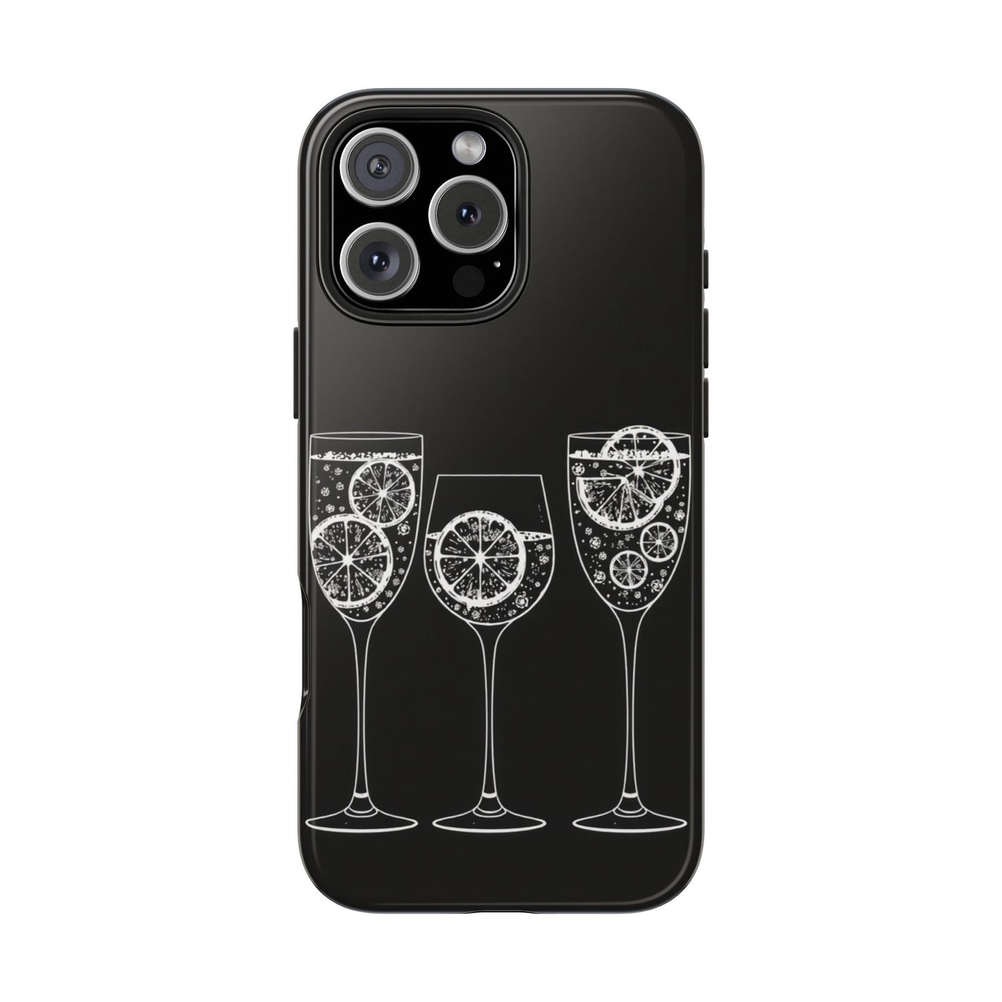Stylish Tough Phone Cases with Citrus Glass Design, Protective Cases for Parties, Summer Events, and Everyday Use