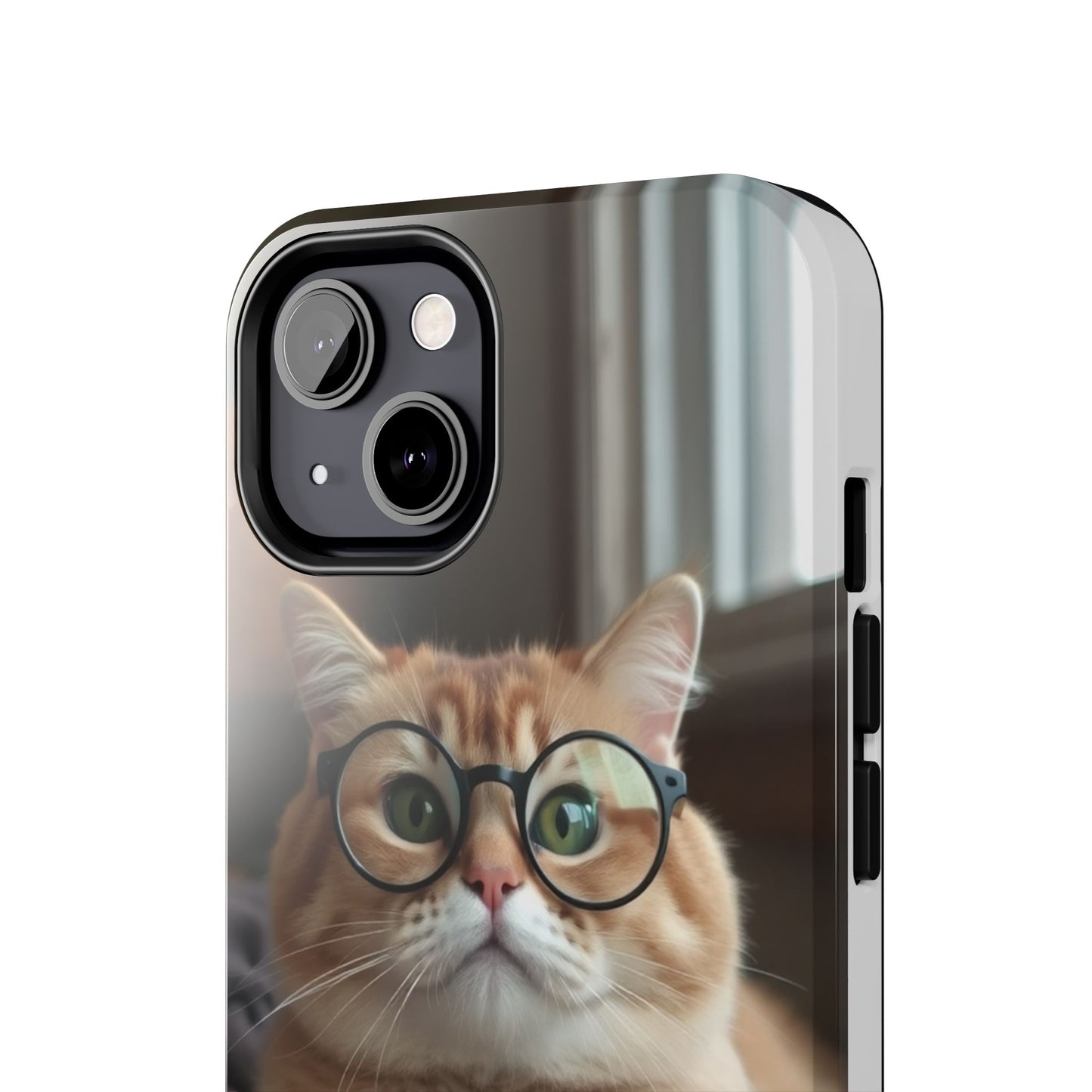 Cute Cat Glasses Tough Phone Case - Fun & Stylish Protection for Cat Lovers