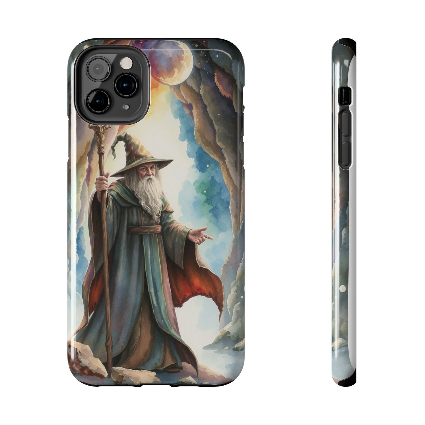Magical Wizard Phone Case - Tough, Durable Phone Cover for Fantasy Lovers, Geek Gift, Unique Design, Celestial Phone Accessory