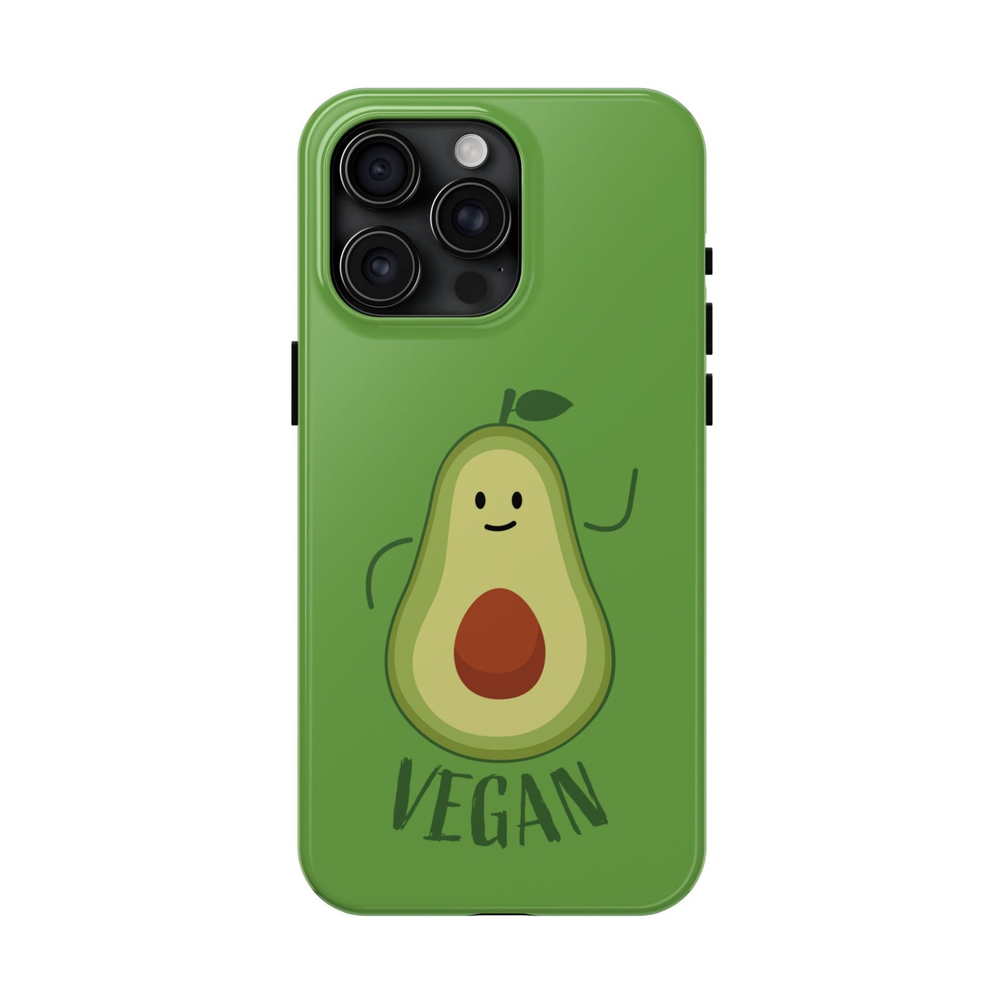Vegan Avocado Tough Phone Case - Cute & Durable Phone Cover - for iPhone
