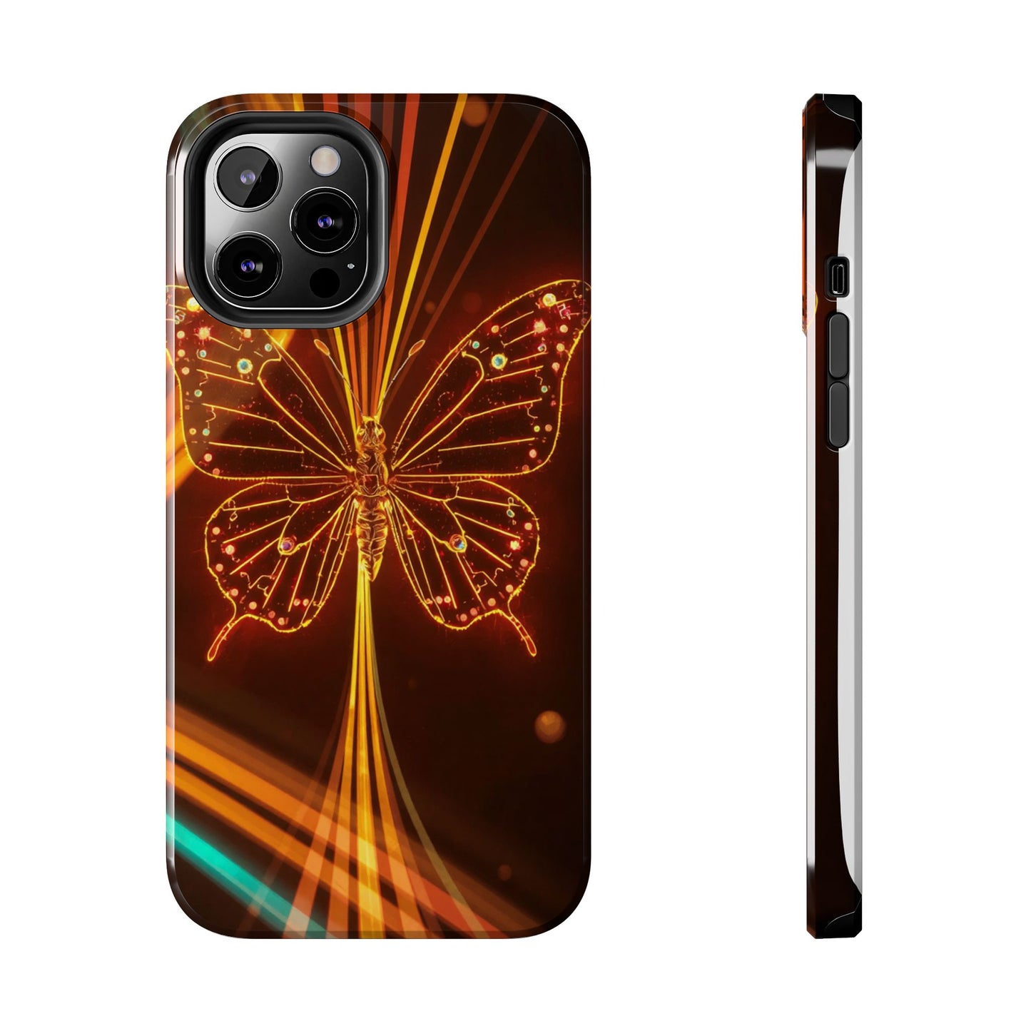 Elegant Butterfly Tough Phone Case - Stylish Protection for Nature Lovers