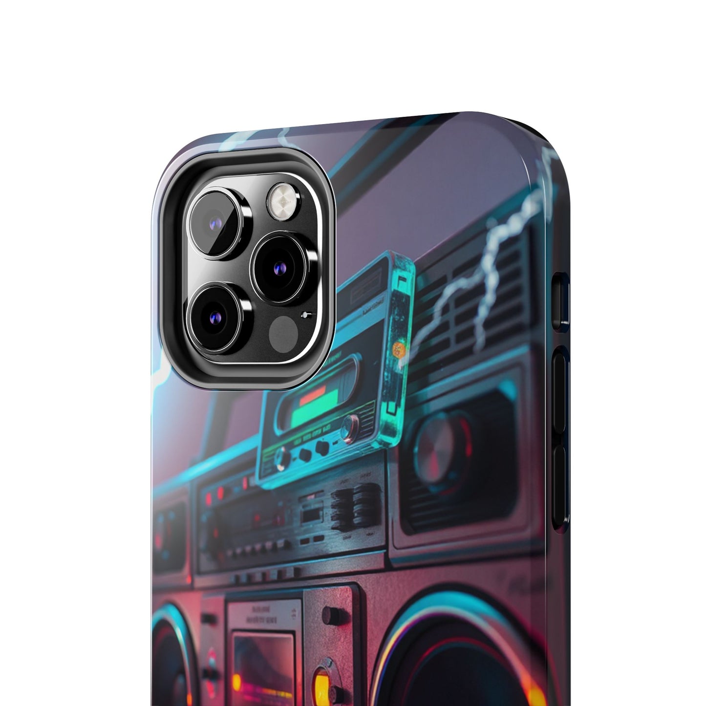 Retro Boombox Tough Phone Case – Vibrant Protection for Music Lovers