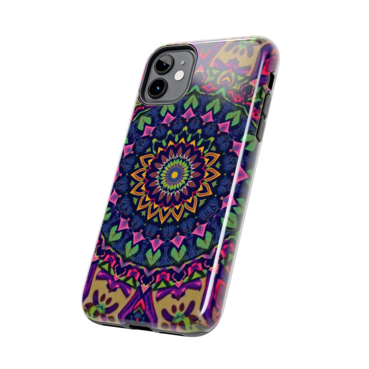 Vibrant Mandala Tough Phone Case - Colorful, Purple Fusion, Durable Protection for Your Device - for iPhone