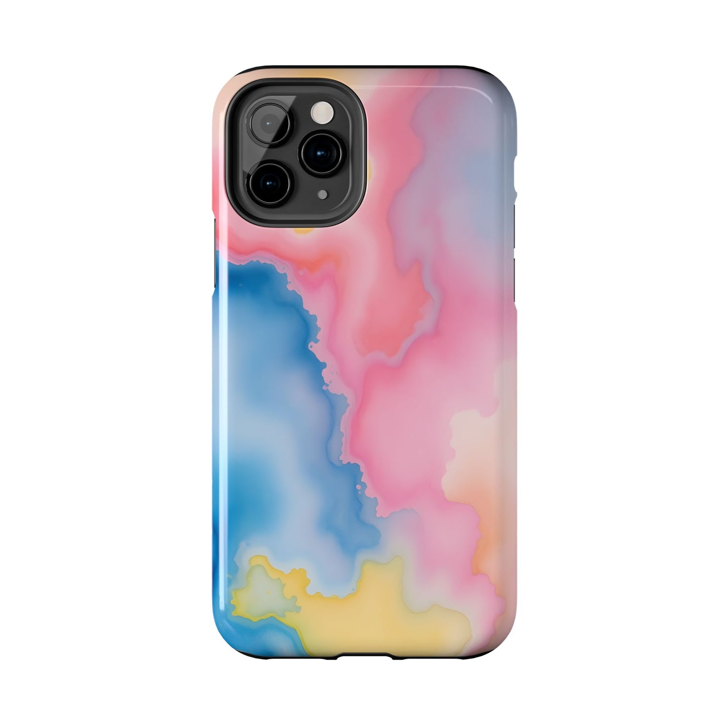 Painted Watercolor Tough Phone Case - Durable Protection with Artistic Vibes - for iPhone