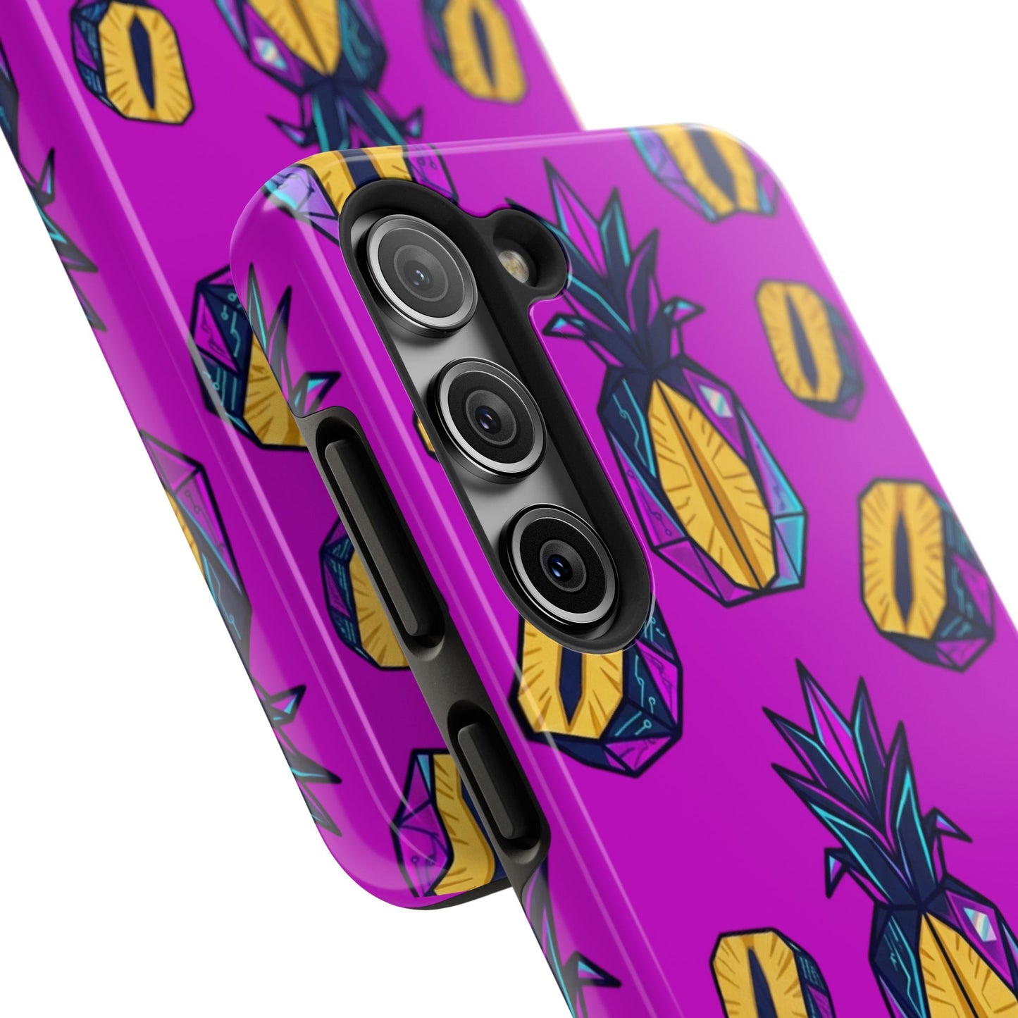 Cyberpunk Origami Pineapple iPhone Case