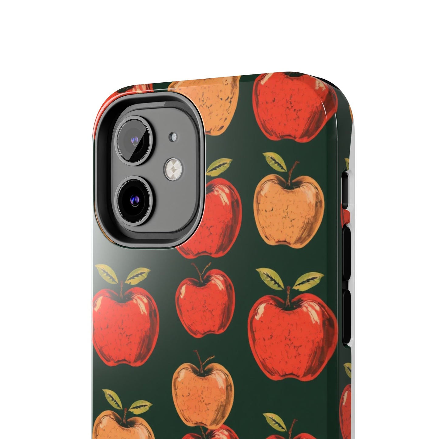 Apple Retro Pattern Tough Phone Case - Durable, Stylish, and Protective for Everyday Use - for iPhone