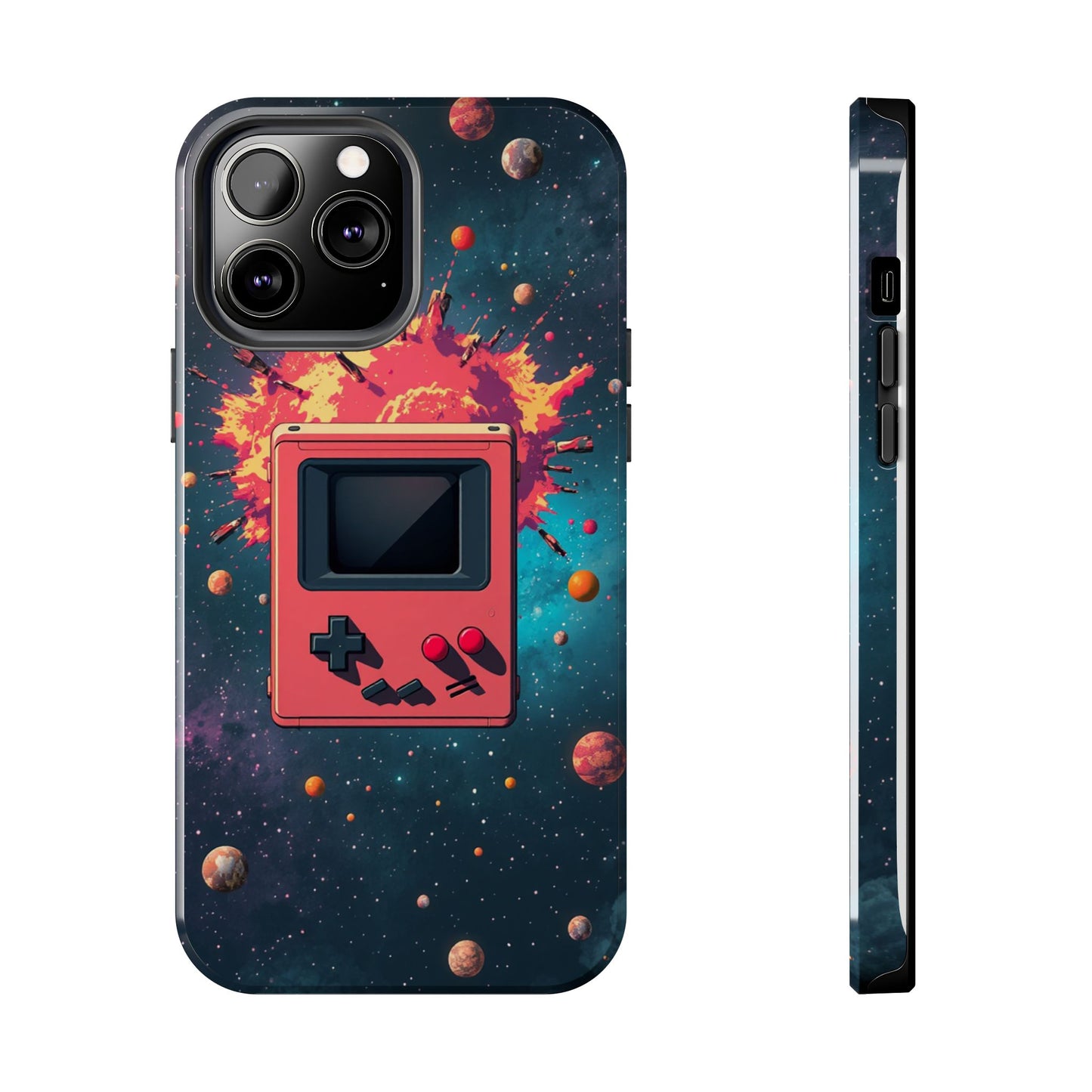 Retro Gaming Tough Phone Case - Space Adventure Design