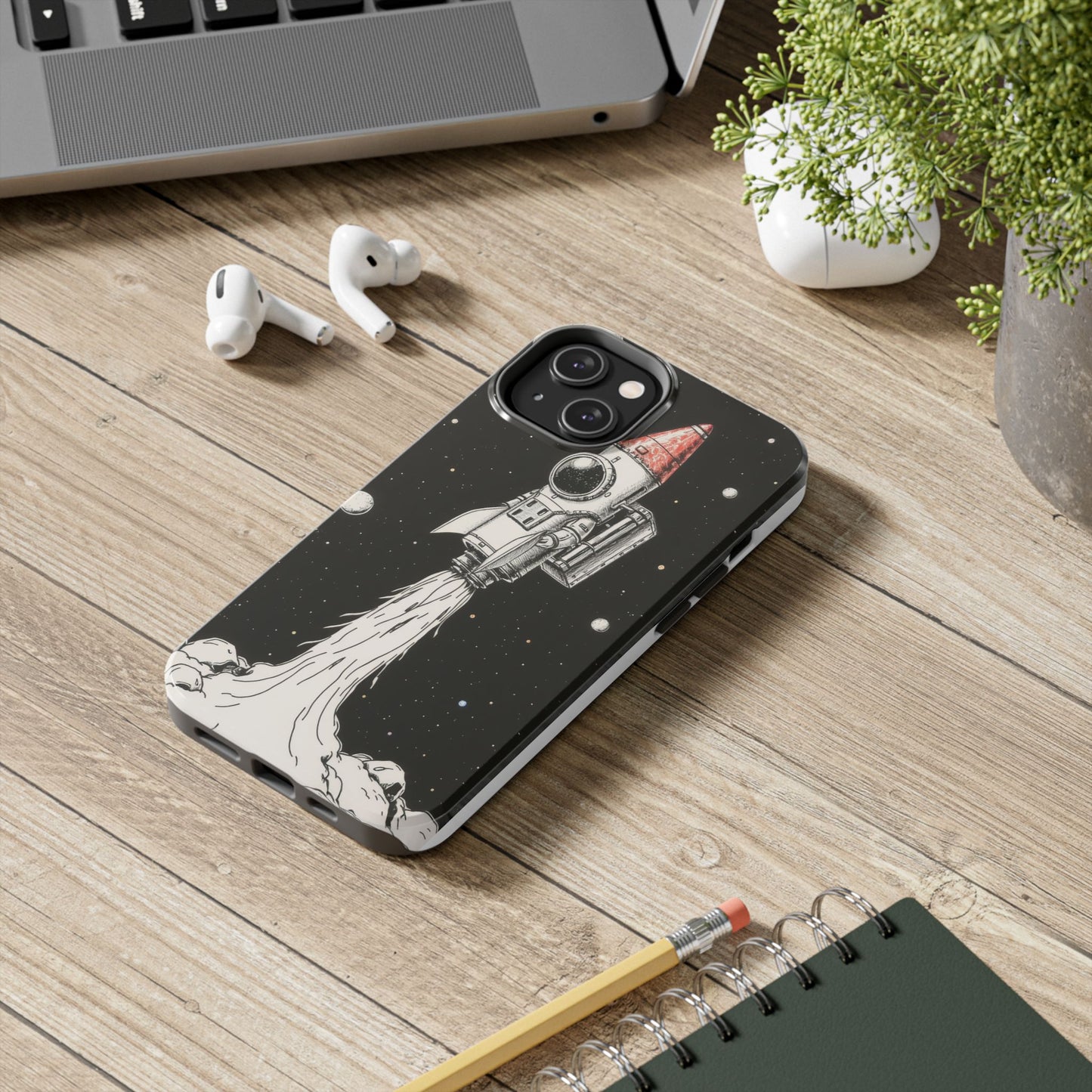 Cool Tough Phone Case for iPhone - Astro-Rocket Bond