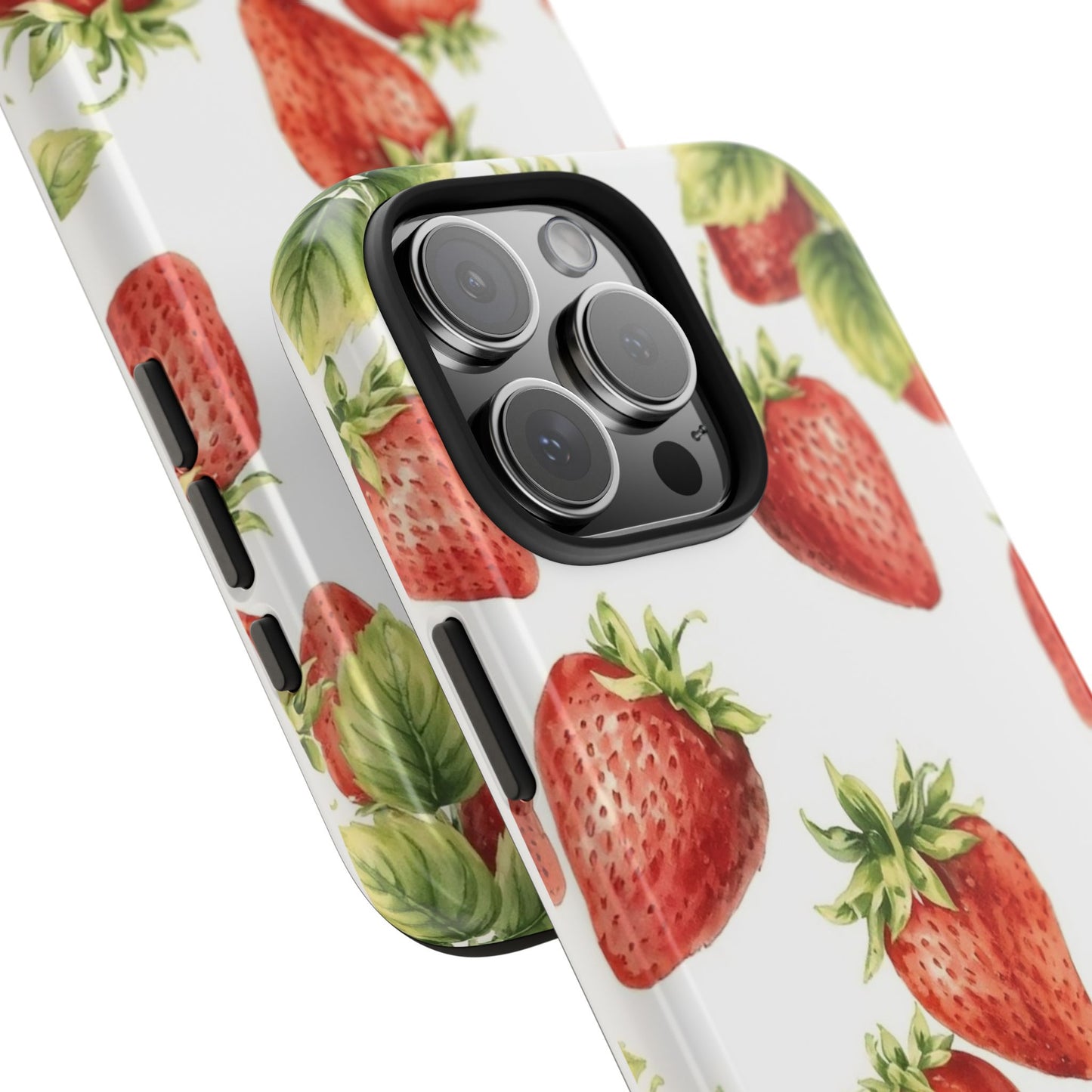 Strawberry Tough Phone Case - Durable Protection with a Fresh Design - for iPhone