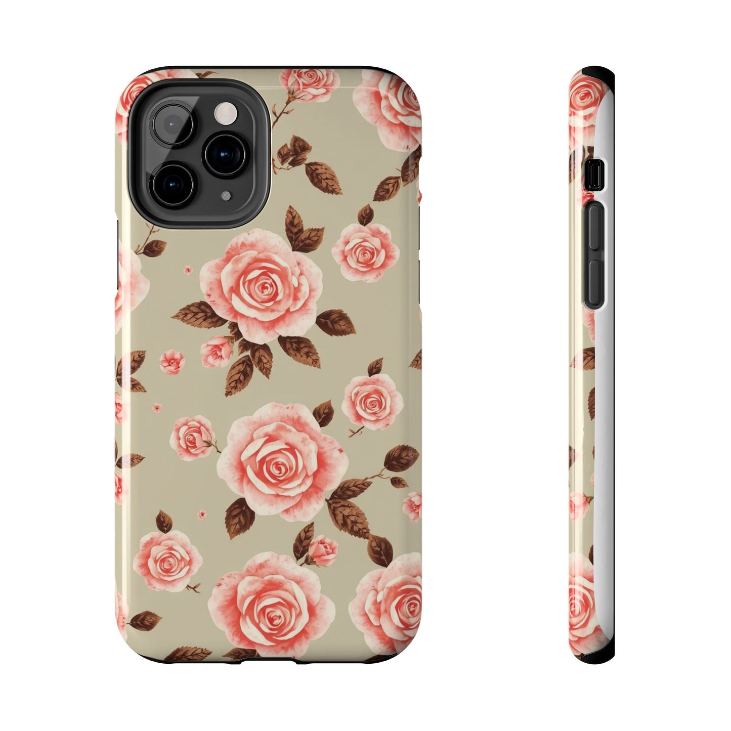 Elegant Floral Tough Phone Case for Stylish Protection - for iPhone