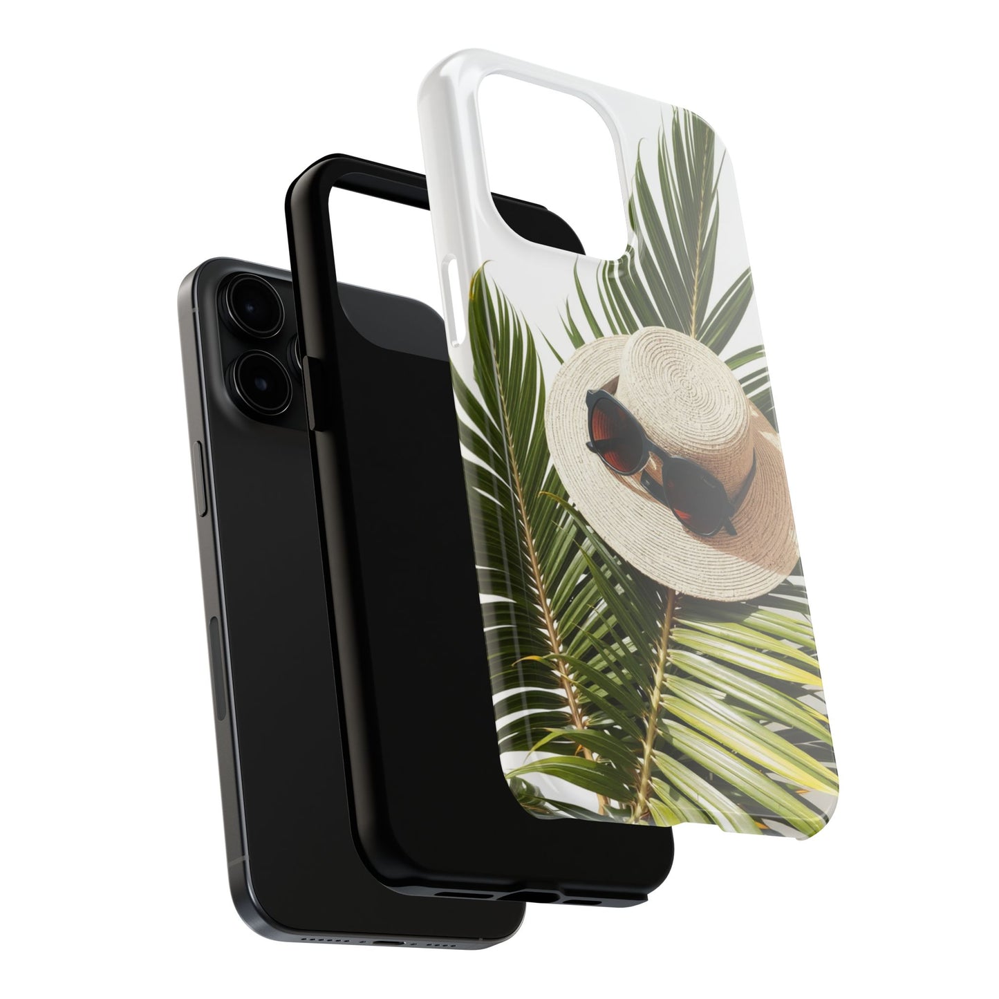 Tropical Phone Case - Summer Vibes with Hat & Sunglasses Design