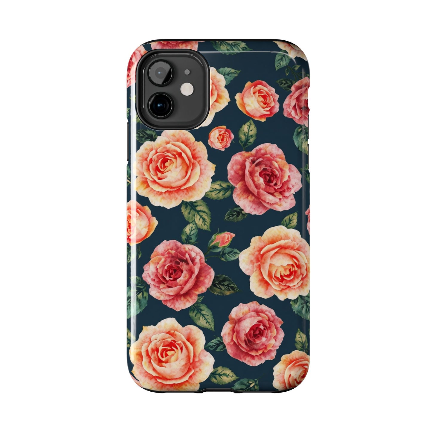 Floral Tough Phone Cases - Durable & Stylish New Age Rose Design - for iPhone