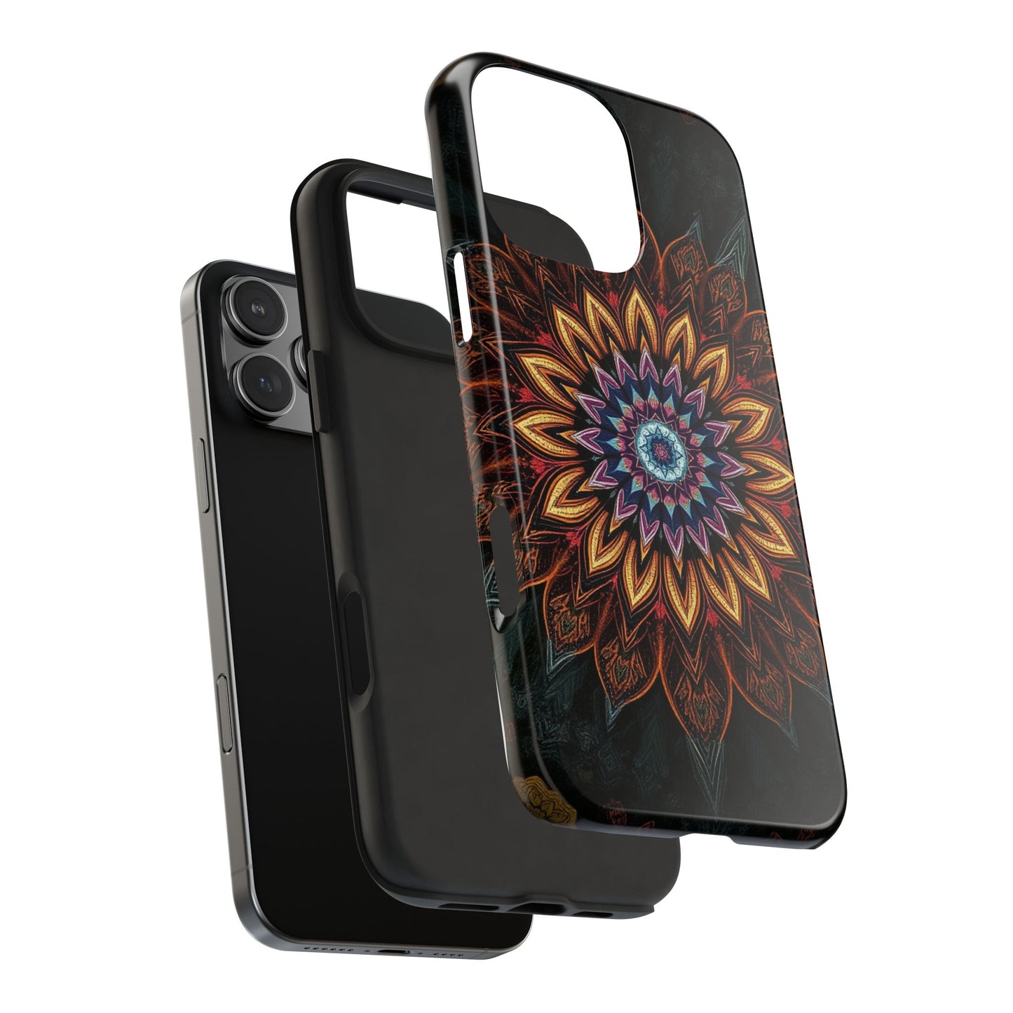 Mystic Mandala Tough Phone Case - Durable Protection with Artistic Design - for iPhone