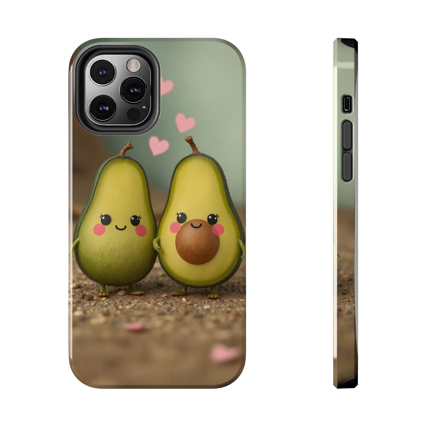 Cute Avocado Phone Case, Funny Tough Case, Quirky Phone Accessory, Gifts for Foodies, Valentine's Day Present
