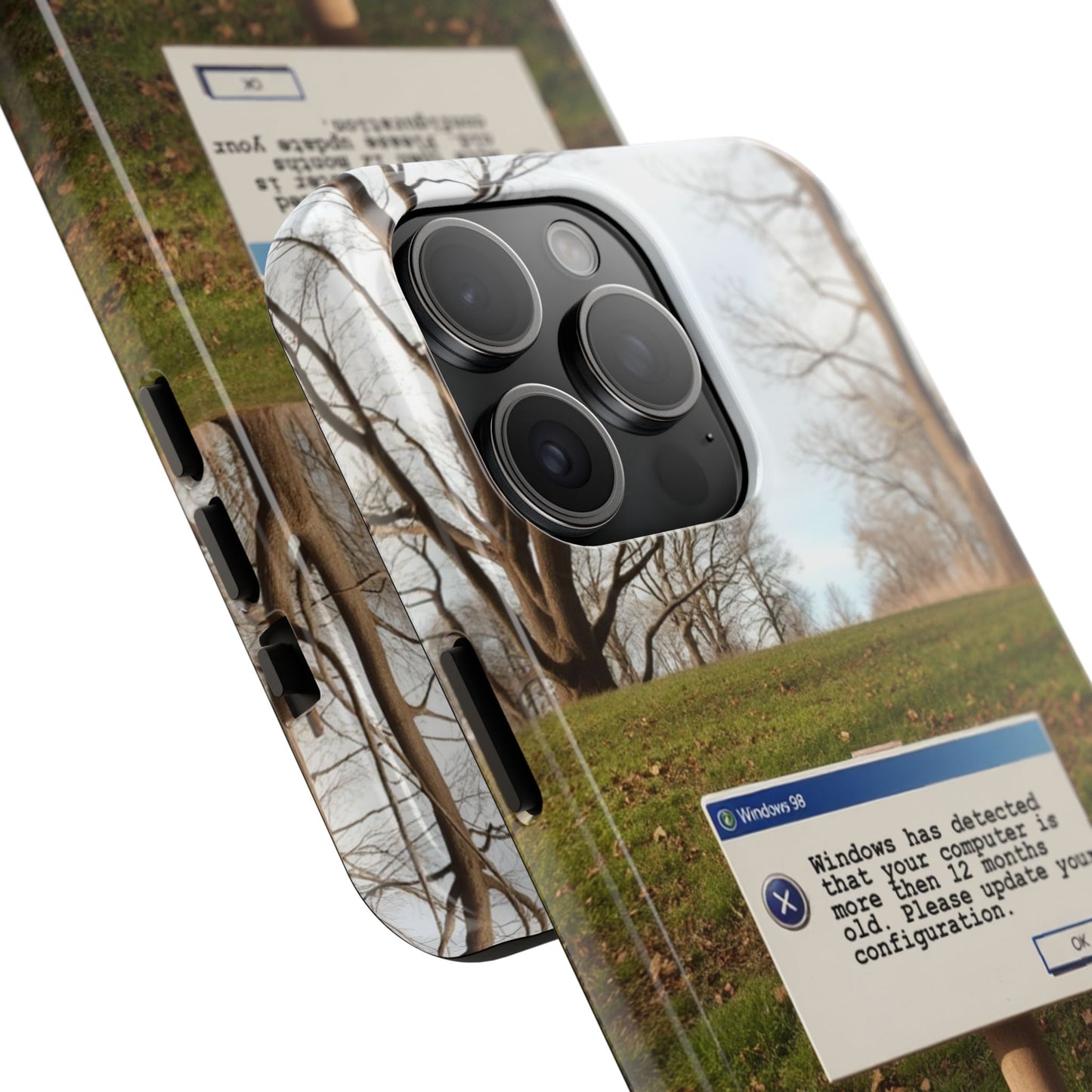 Durable Phone Case with Windows 98 Error Message Design - Perfect Gift for Tech Lovers