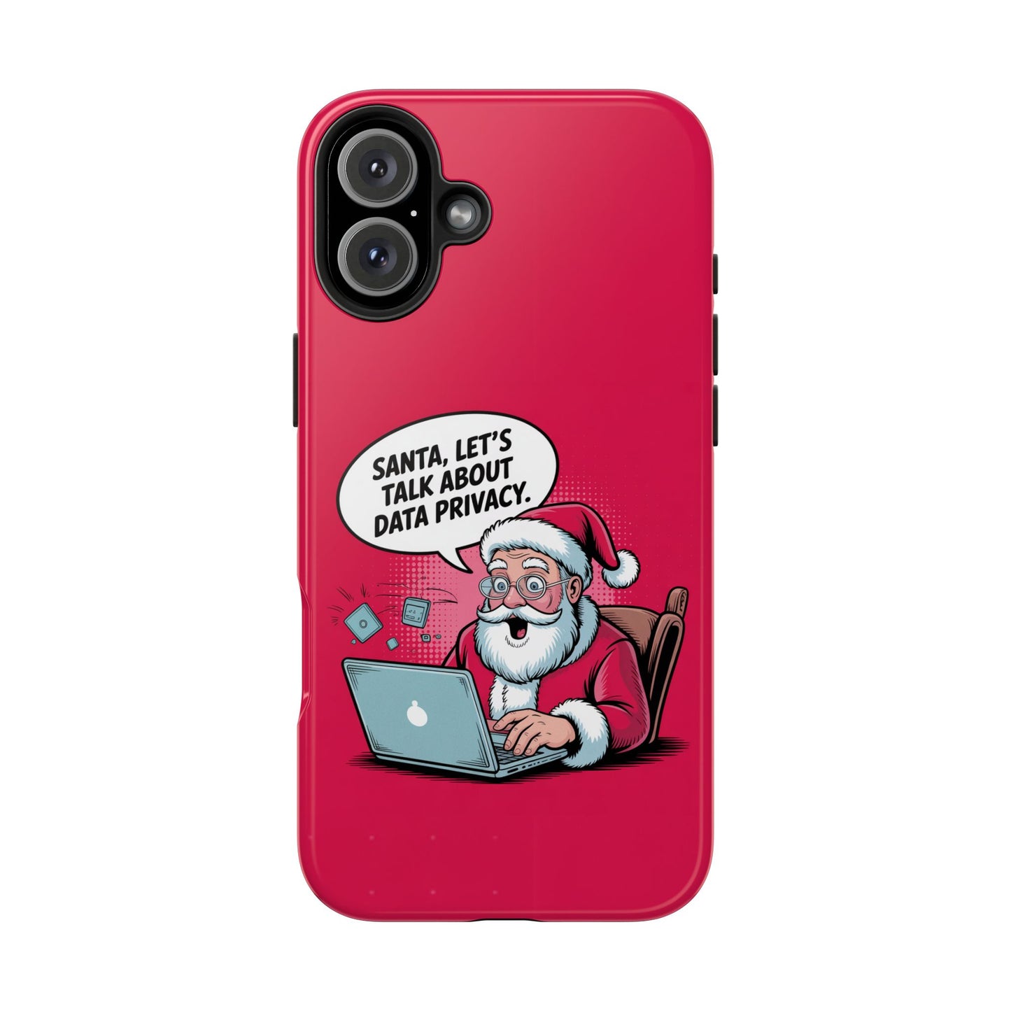 Santa Data Privacy Design Tough iPhone Case for Christmas