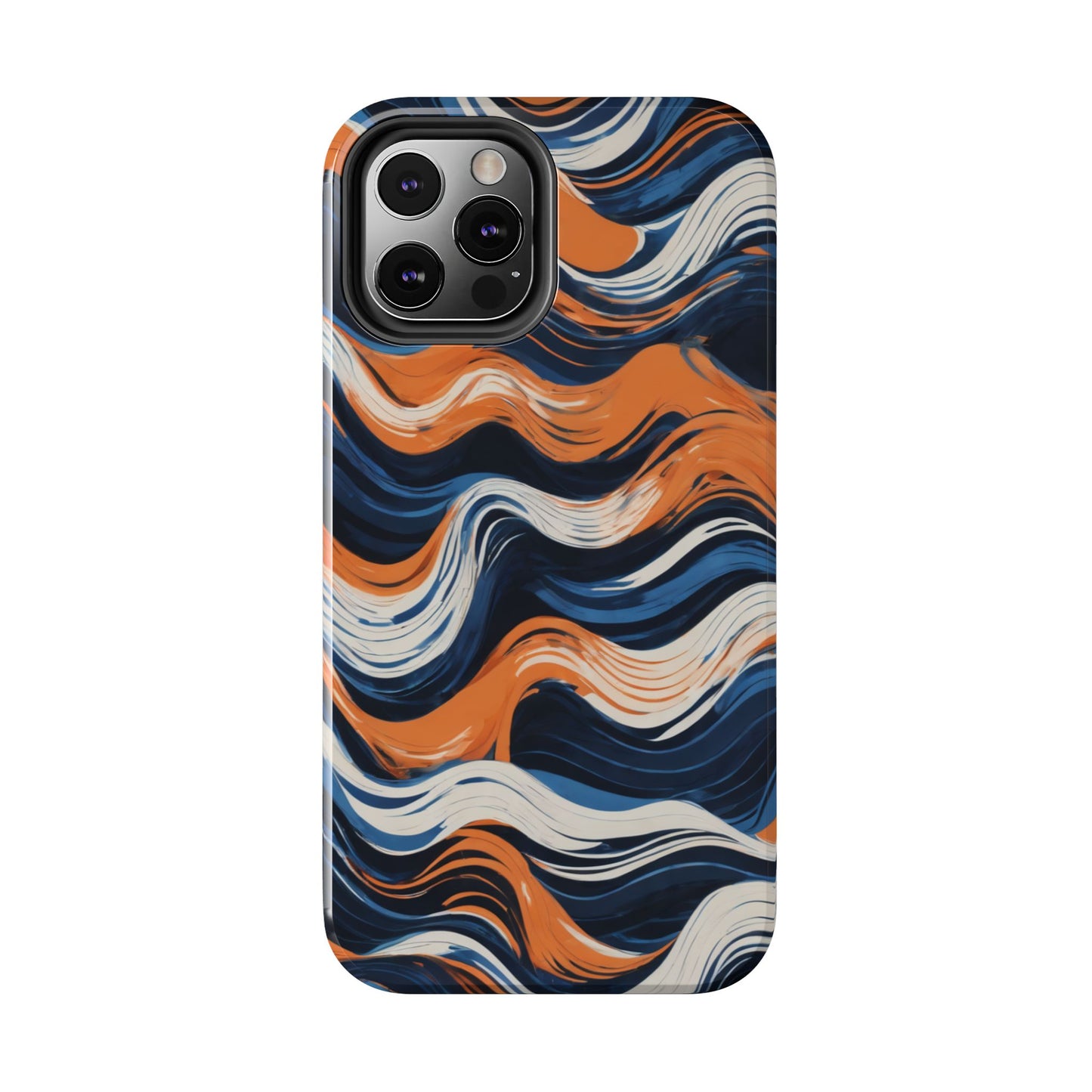 Wave Pattern Tough Phone Case - Stylish and Durable for Modern Lifestyle - for iPhone
