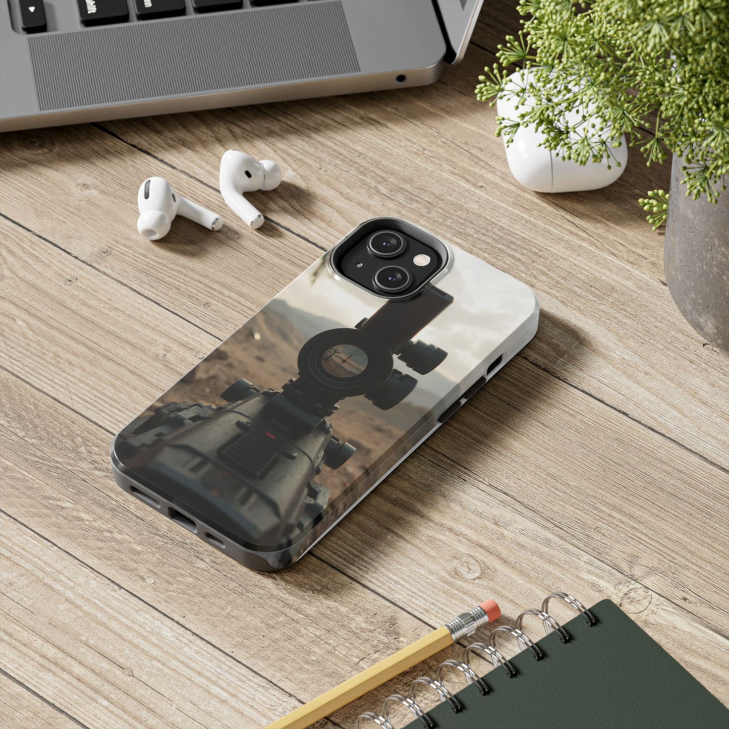 Tough Phone Case with Sniper Scope Design - Durable & Stylish Protection for Outdoors Enthusiasts