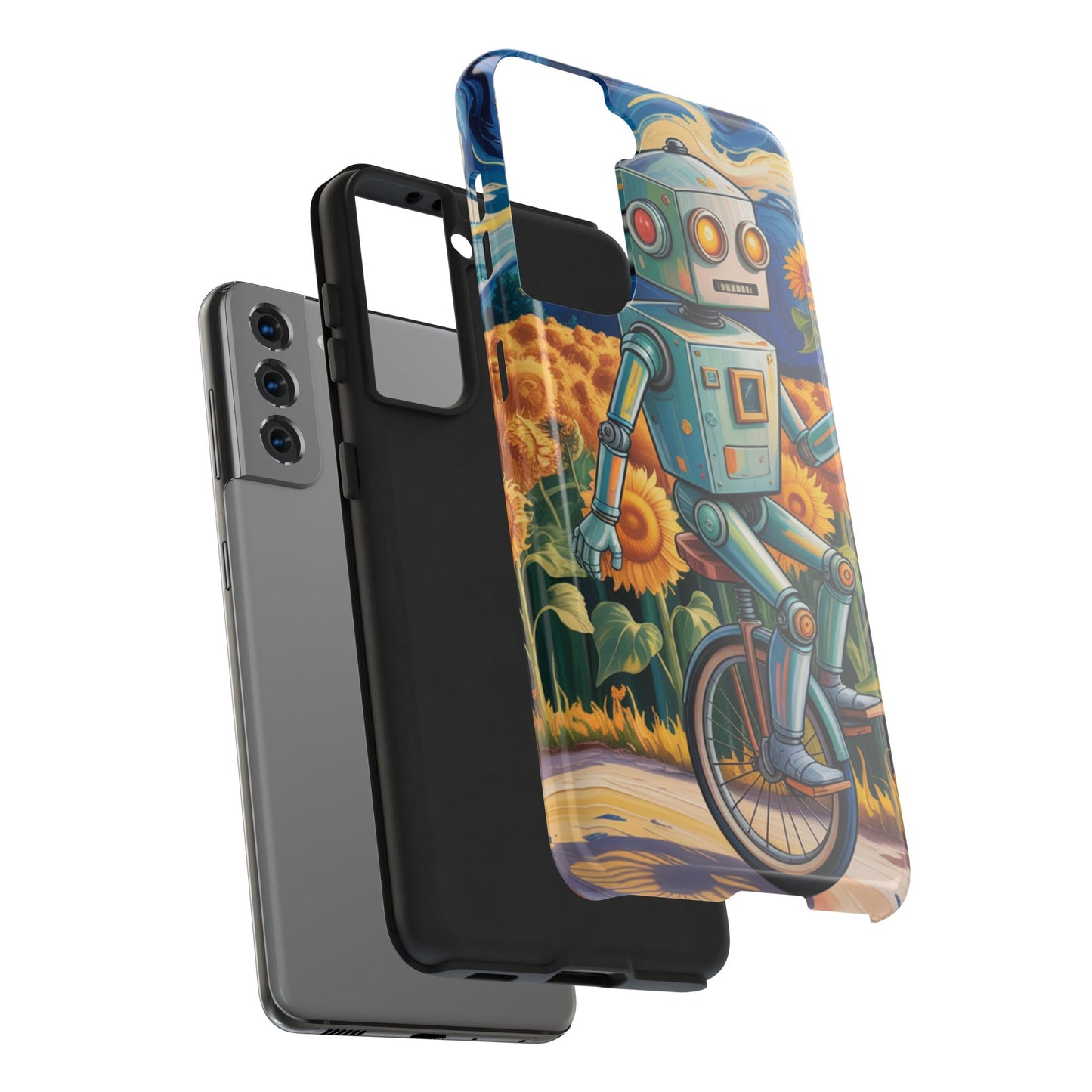 Robot Cycle Tough Phone Case - Durable & Unique Design