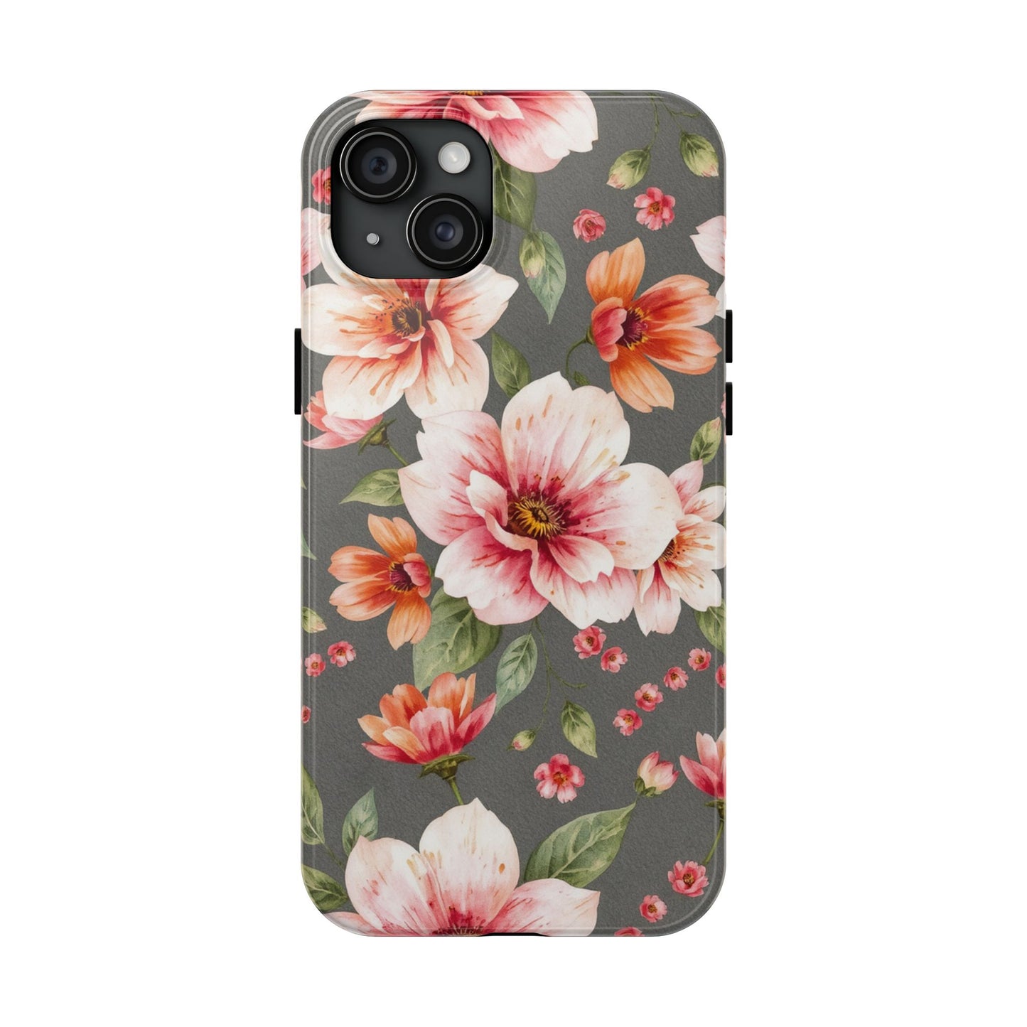 Floral Pink Tough Phone Case - Stylish & Durable Floral Design - for iPhone