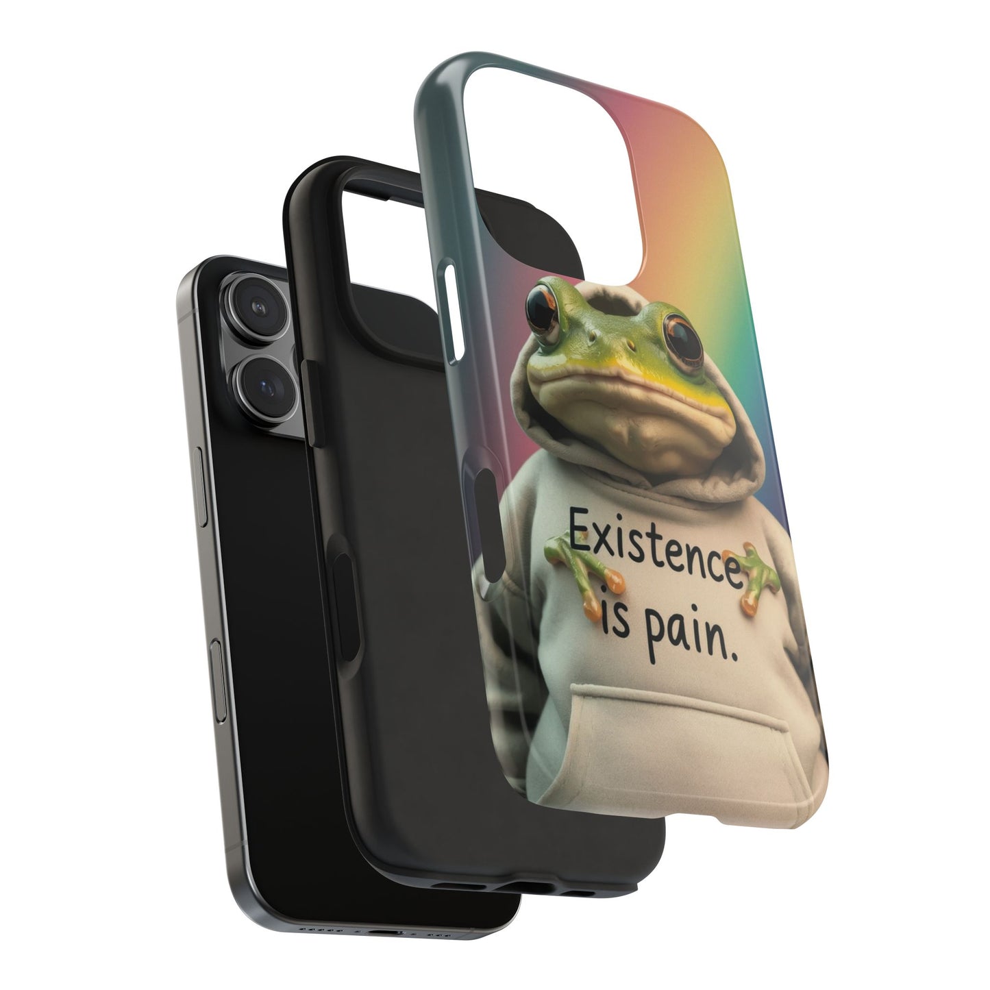 Existence is Pain Frog Phone Case - Tough & Stylish