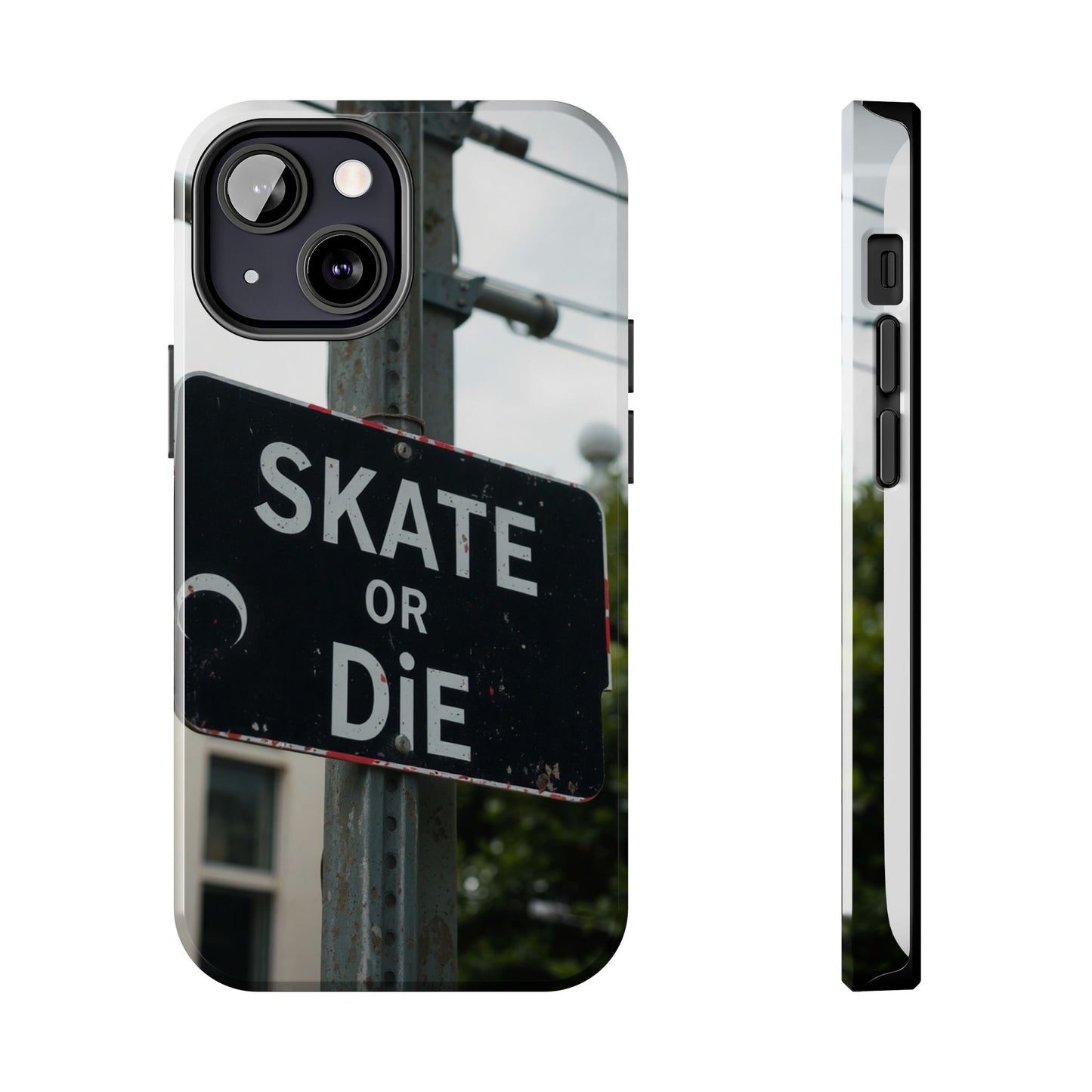 Black Sign Skate or Die Design - Tough Phone Case for iPhone