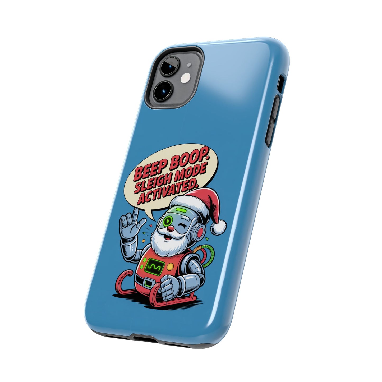 Funny Robot Holiday Phone Case - Beep Boop Sleigh Mode Activated