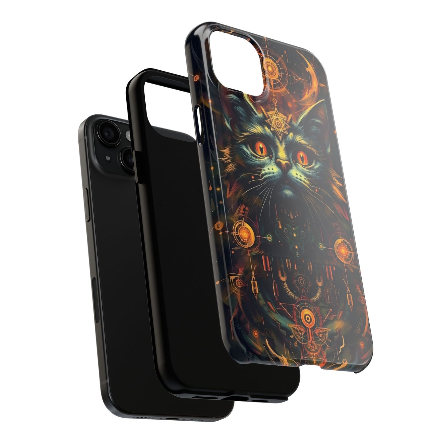 Mystical Cat Queen Tough Phone Case – Unique Protection for Cat Lovers - for iPhone