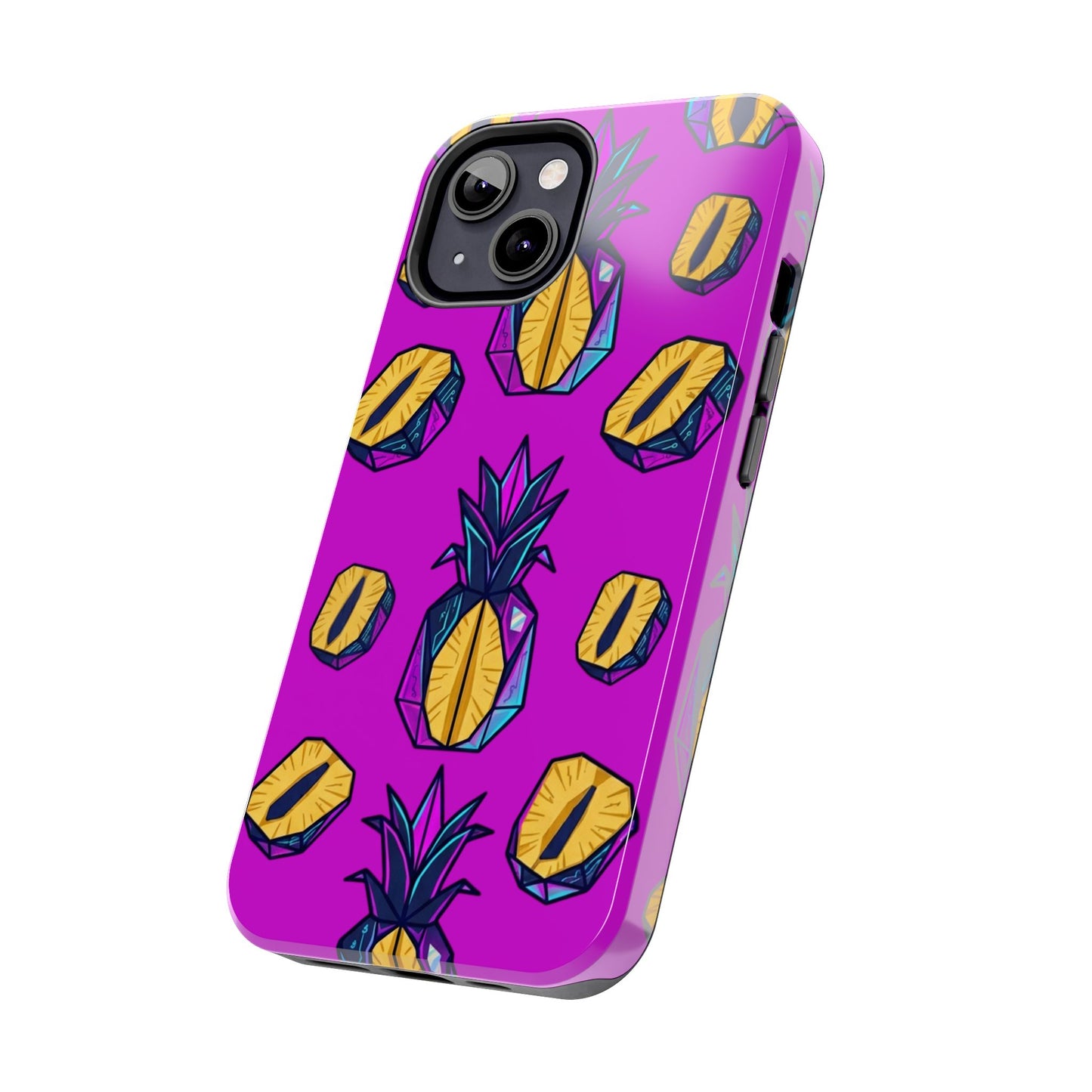 Cyberpunk Origami Pineapple iPhone Case