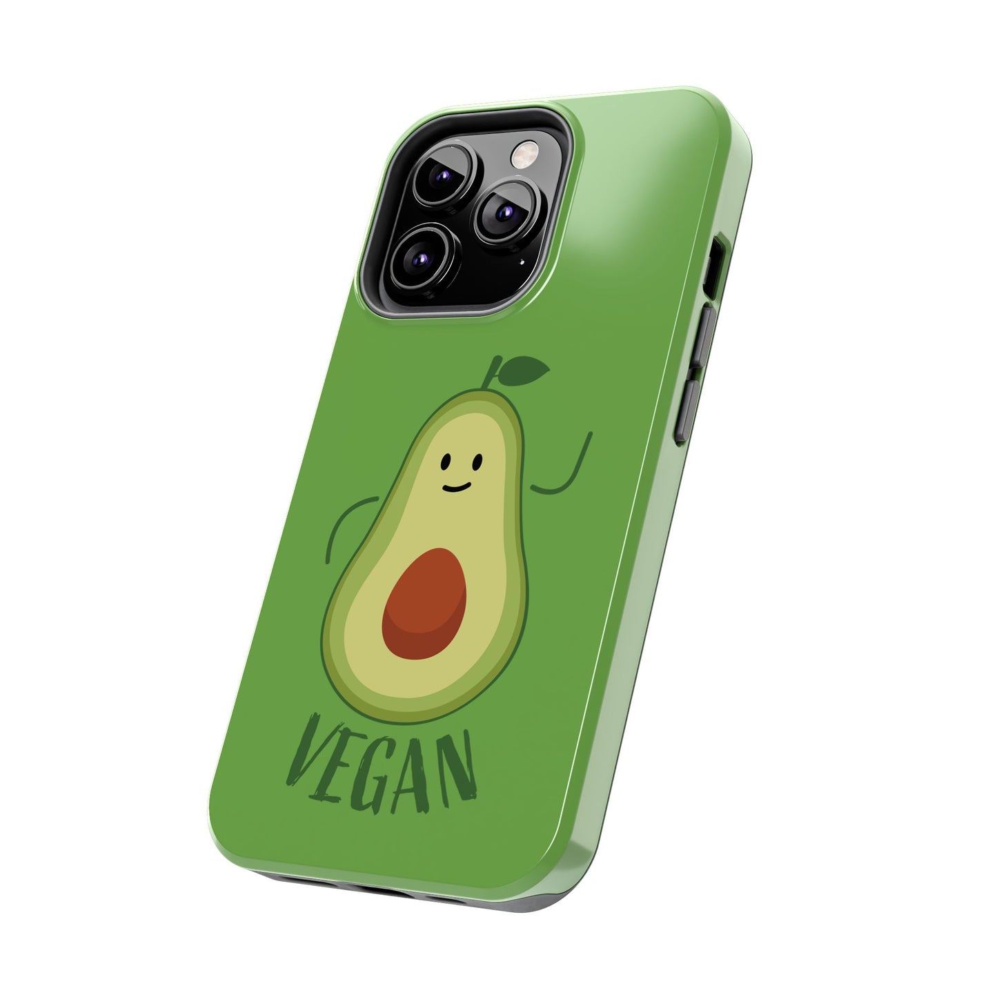 Vegan Avocado Tough Phone Case - Cute & Durable Phone Cover - for iPhone