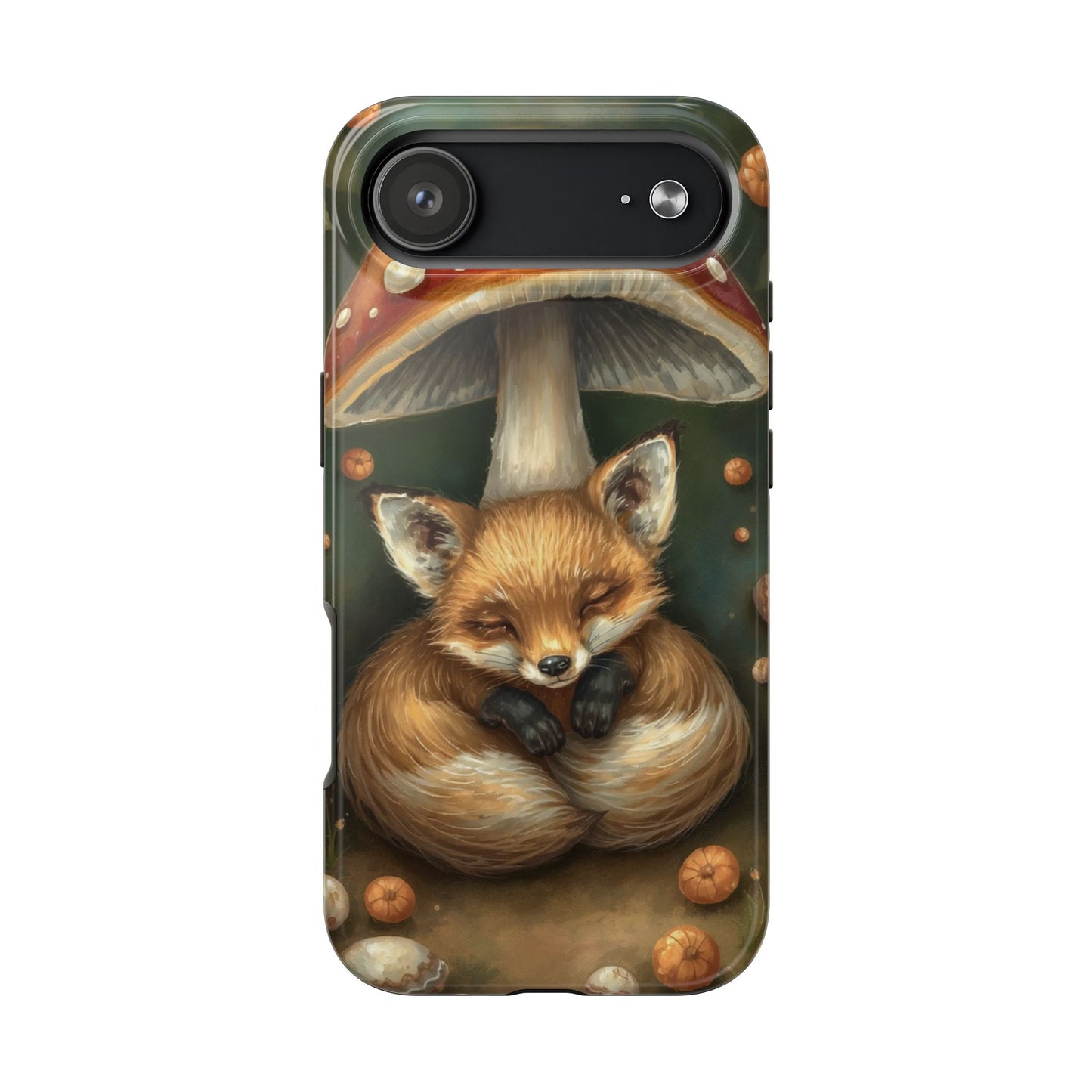 Cute Fox & Mushroom Phone Case - Tough Protective Cover