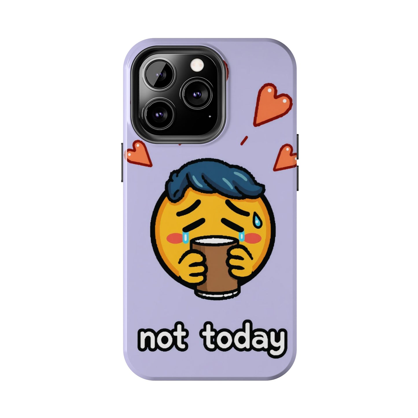 Cute Tough Phone Case - 'Not Today' Emoji Design