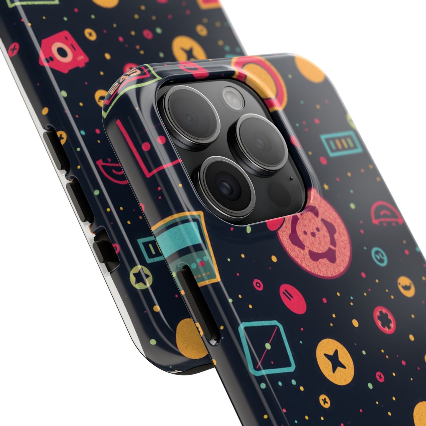 Colorful Space-Themed Tough Phone Case - Fun & Durable Protection for All Ages - for iPhone